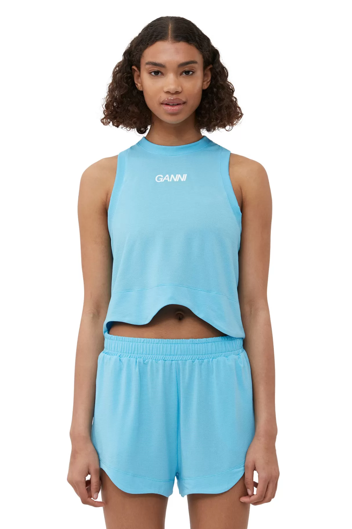 GANNI Tops<Aktive-Netz-Top Ethereal Blue