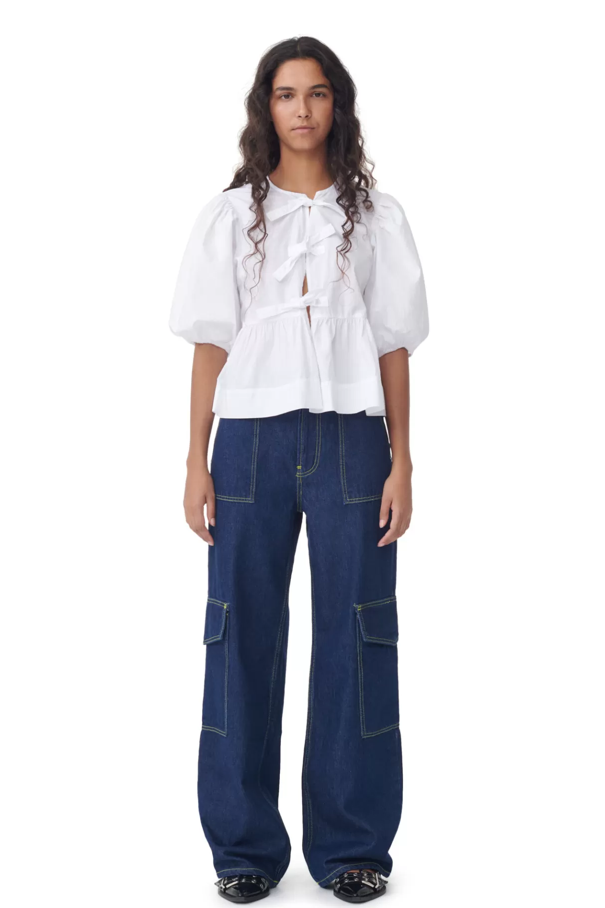 GANNI Hosen<Angi-Jeans Aus Gewaschenem Denim Rinse