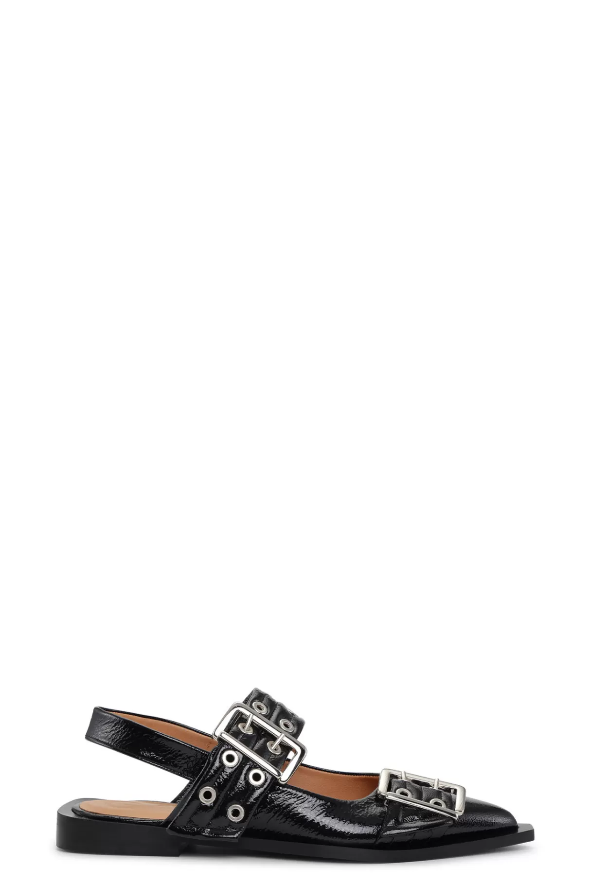 GANNI Flache Schuhe<Ballerinas Mit Breiter Schnalle Black