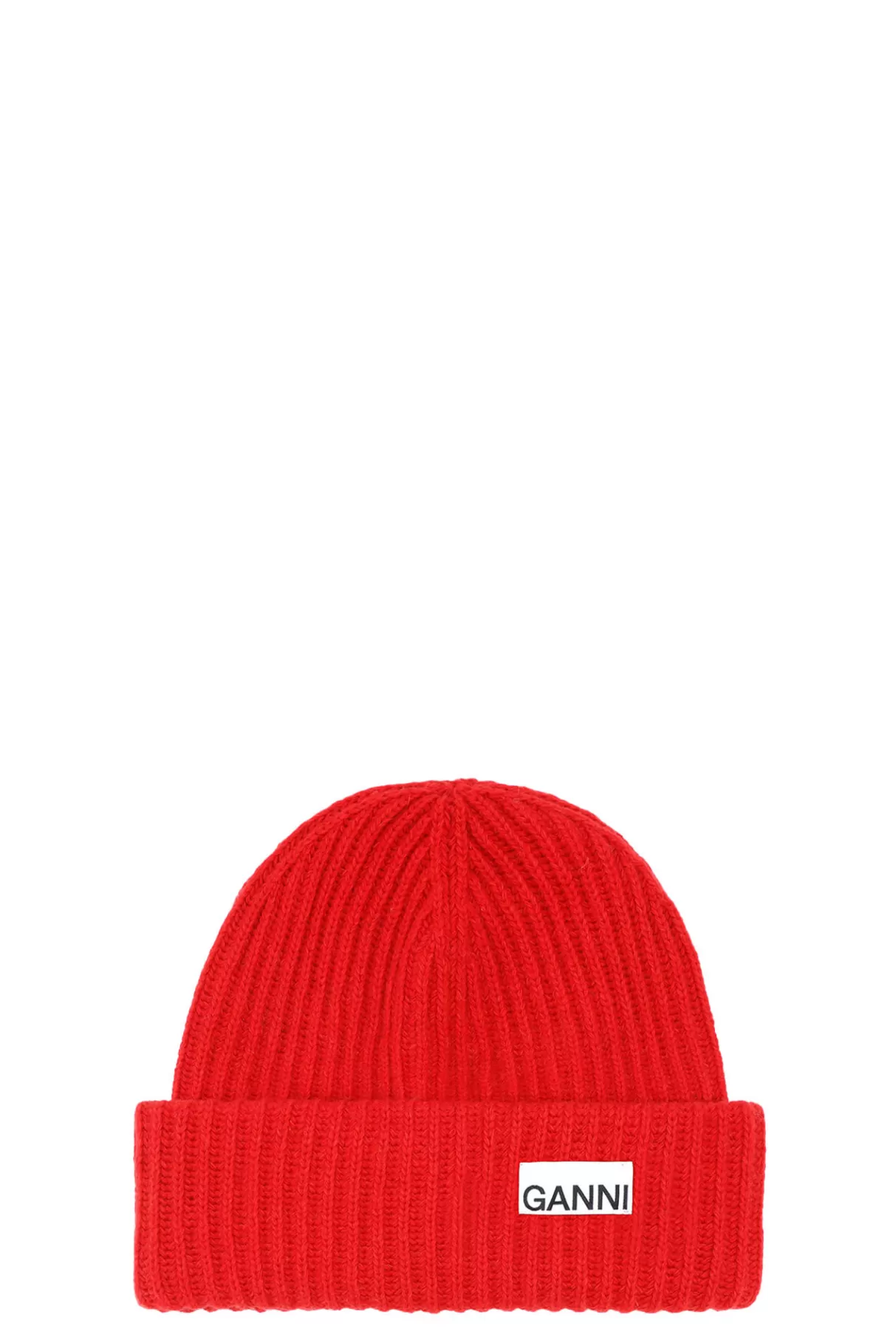 GANNI Hüte<Beanie Aus Recycelter Wolle High Risk Red