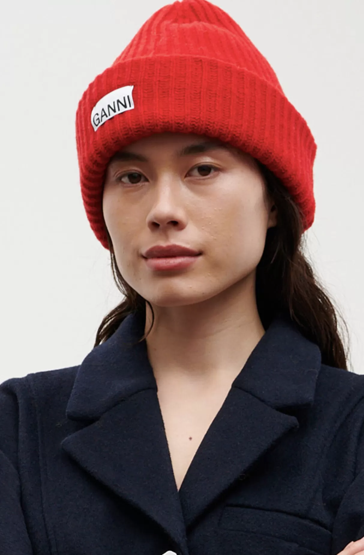 GANNI Hüte<Beanie Aus Recycelter Wolle High Risk Red