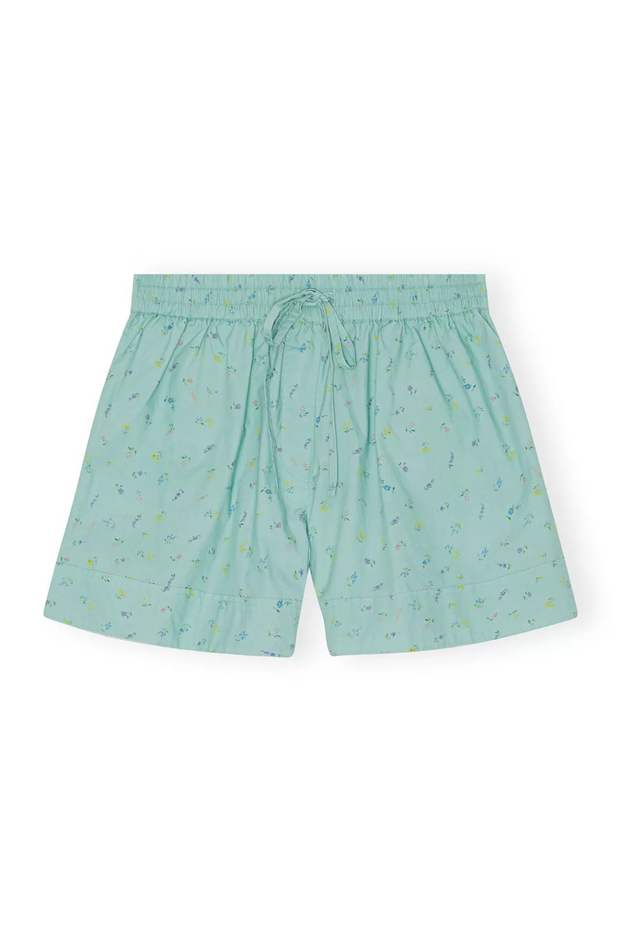 GANNI Shorts<Bedruckte Elastische Shorts Aus Baumwolle Canton