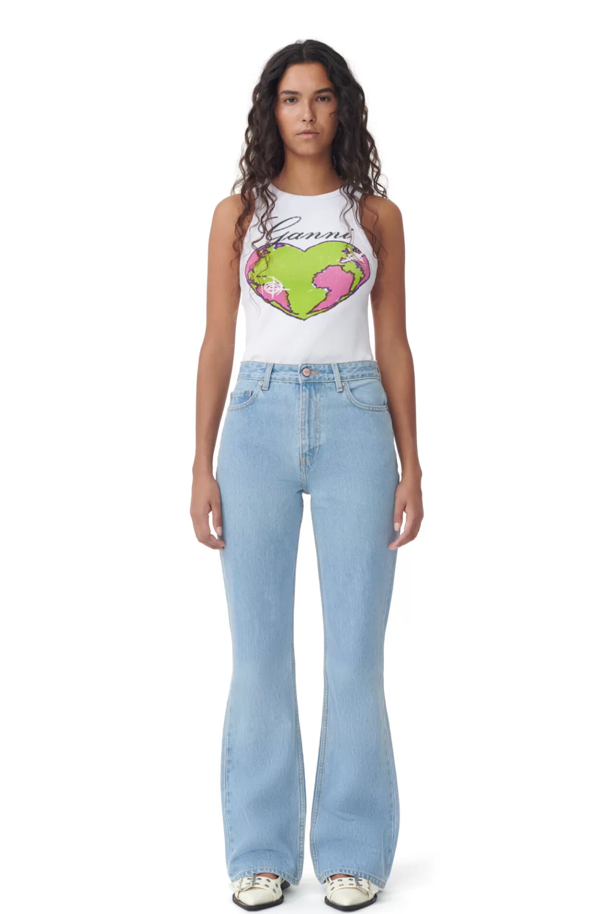 GANNI Hosen<Betzy Jeans Light Blue Stone