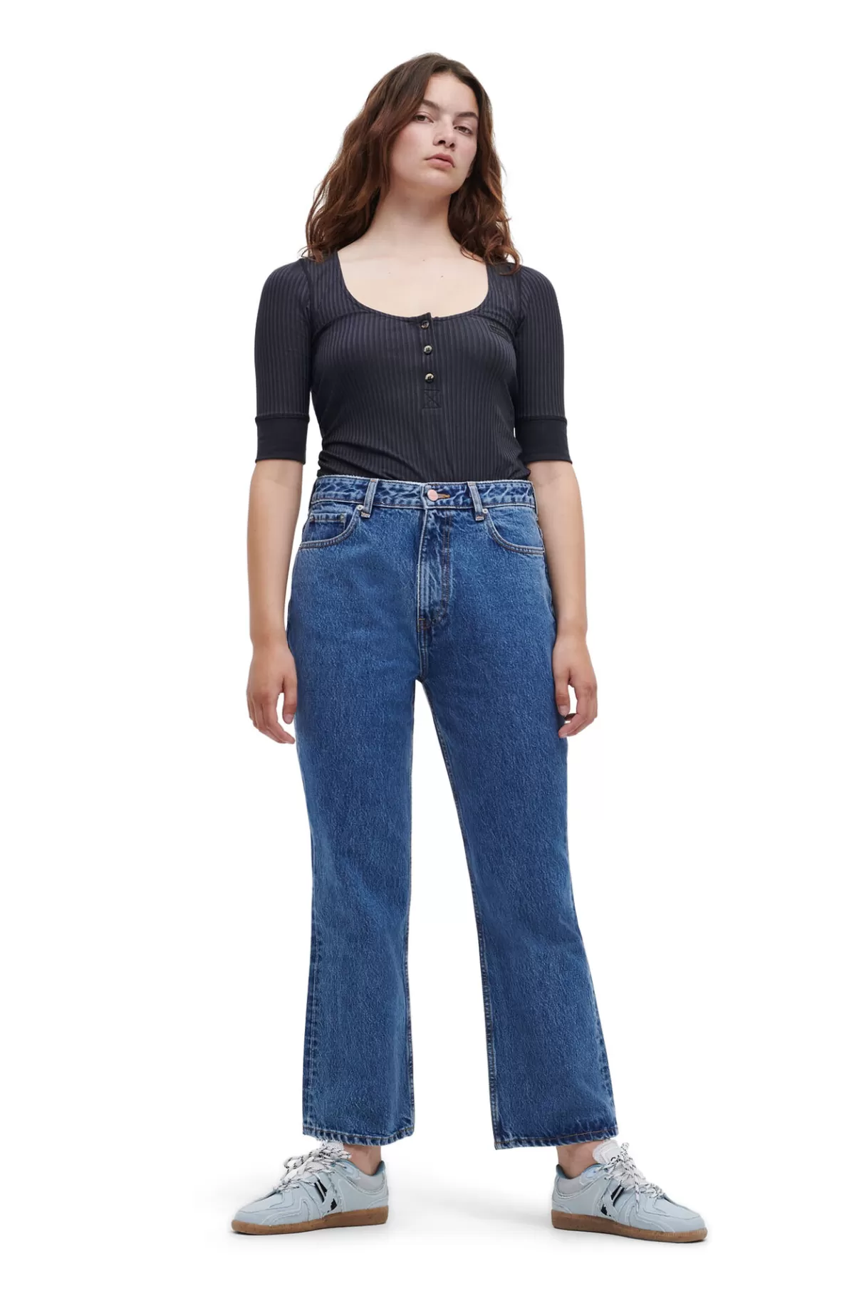 GANNI Hosen<Betzy Jeans Mid Blue Stone