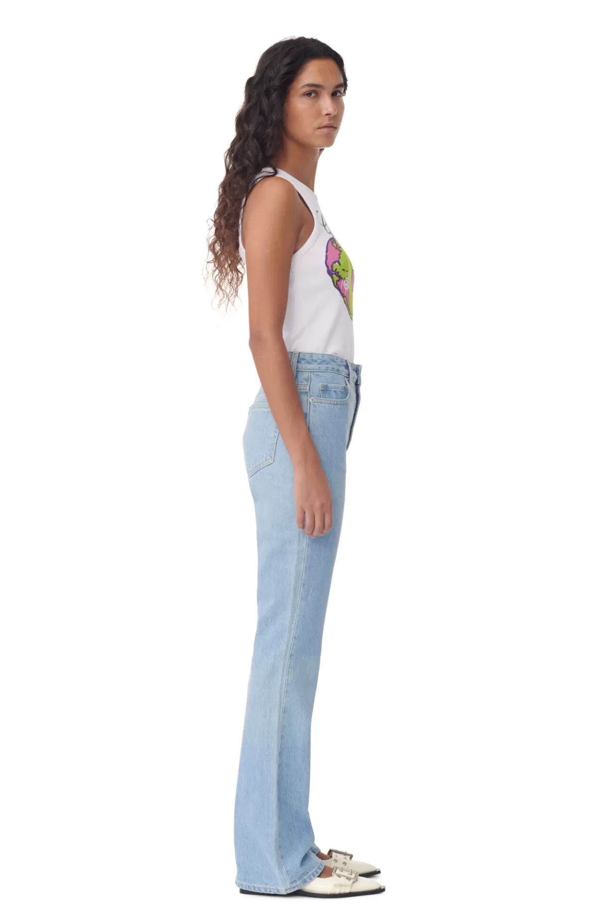 GANNI Hosen<Betzy Jeans Light Blue Stone