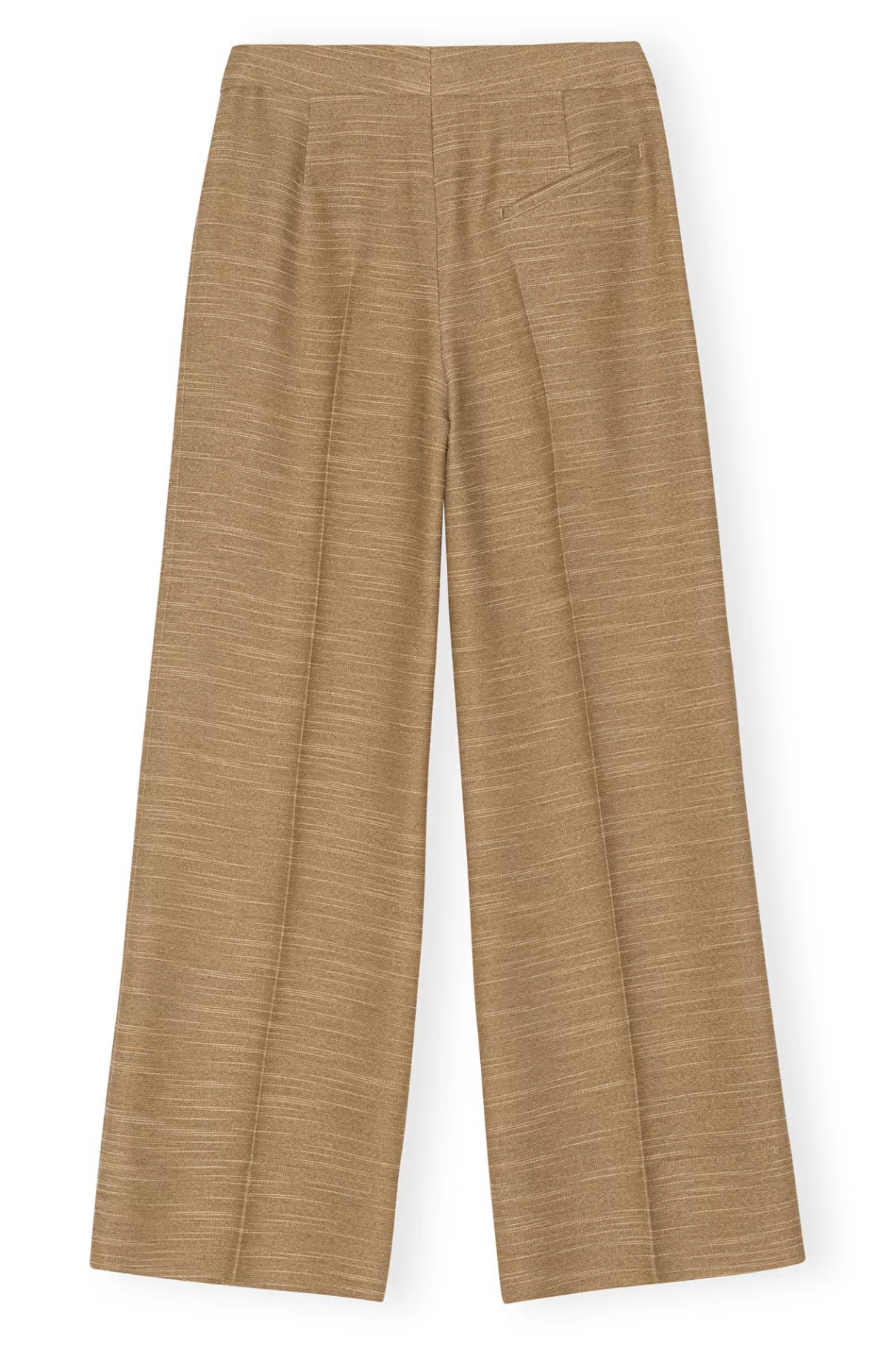 GANNI Hosen<Braune Hose Mit Mittelhoher Taille Aus Slub Linen Petrified Oak