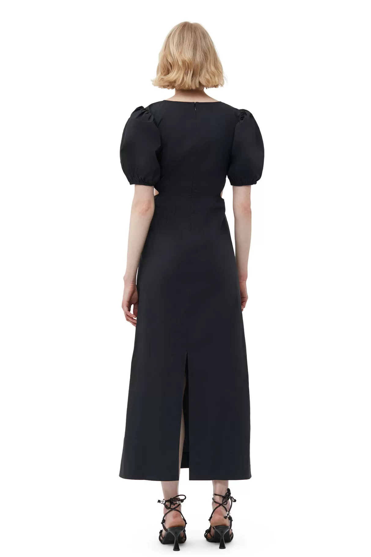 GANNI Kleider<Cutout-Kleid Aus Cotton Poplin Black