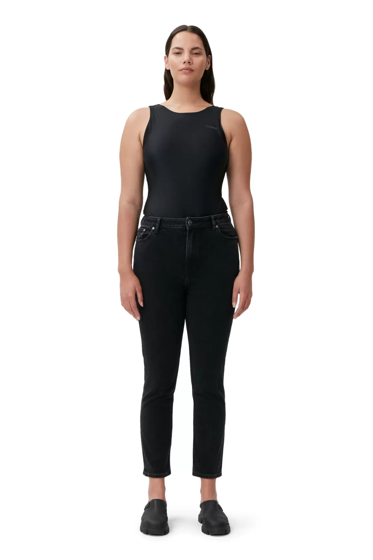 GANNI Hosen<Cutye Jeans Washed Black/Black