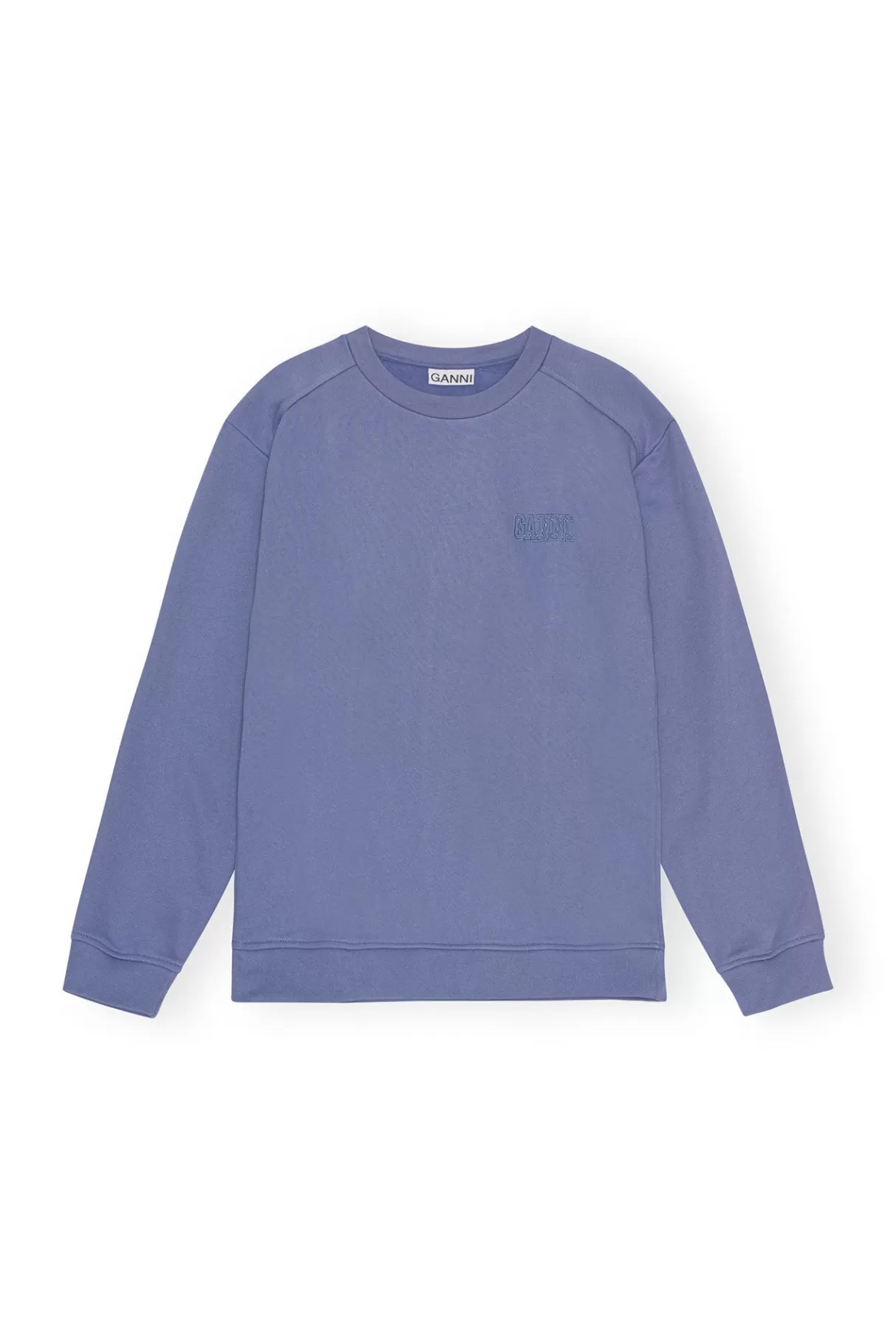 GANNI Tops<Drop Shoulder Sweatshirt Gray Blue