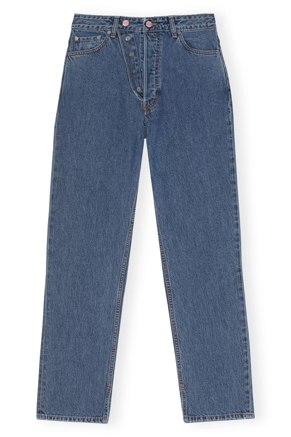 GANNI Hosen<Figni-Jeans Mid Blue Stone