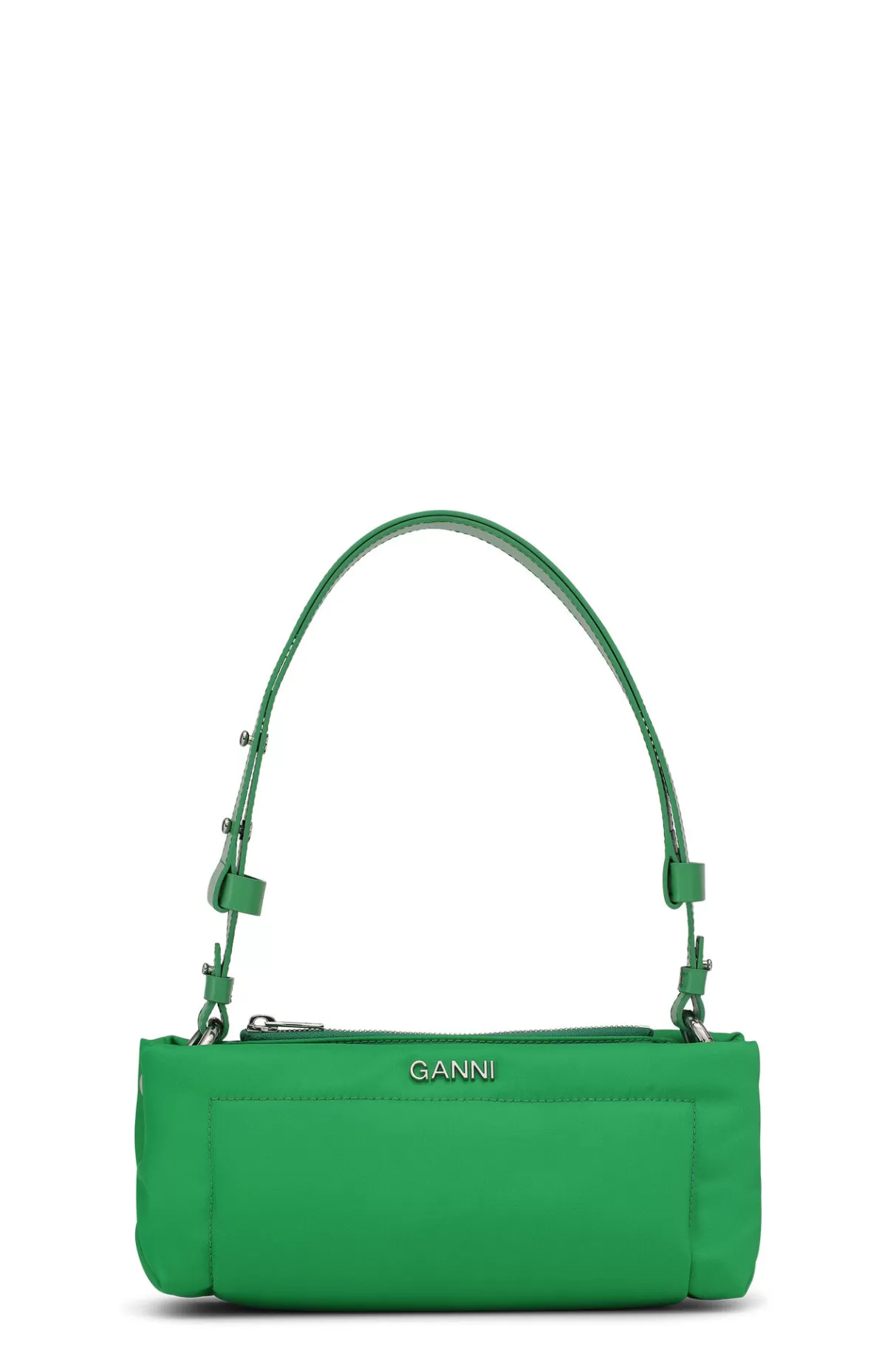 GANNI Schultertaschen<Gepolsterte Baguette-Tasche Kelly Green