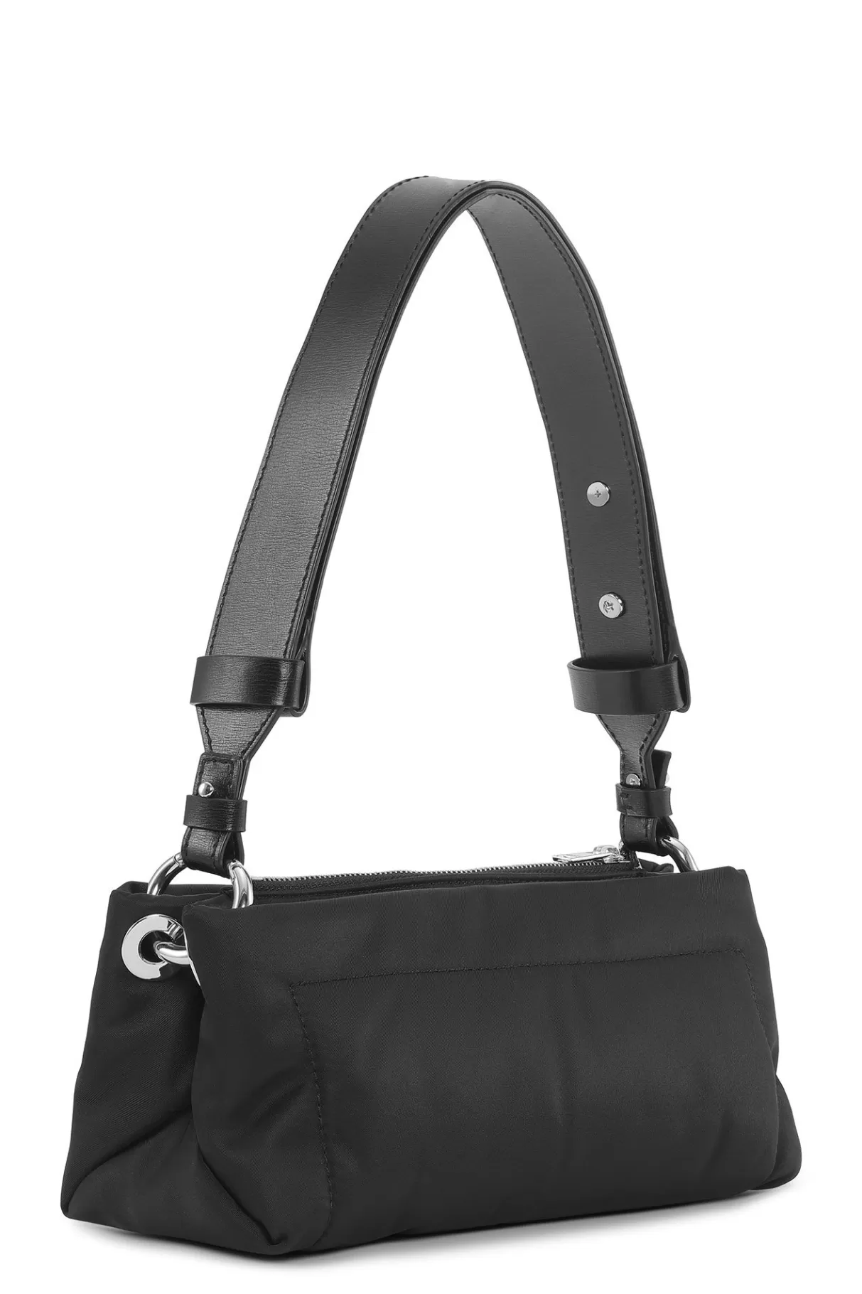 GANNI Schultertaschen<Gepolsterte Baguette-Tasche Black