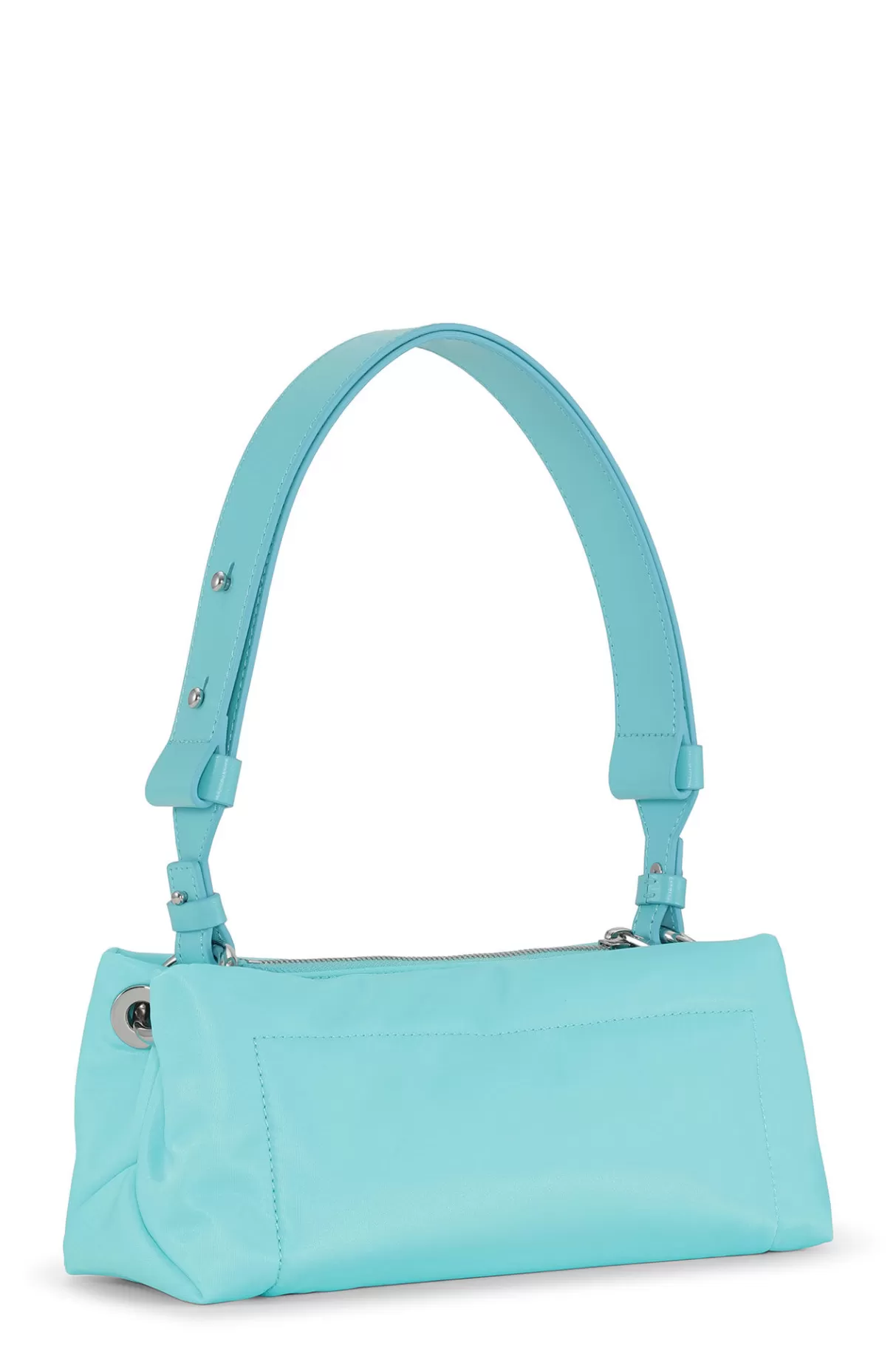 GANNI Schultertaschen<Gepolsterte Baguette-Tasche Blue Curacao