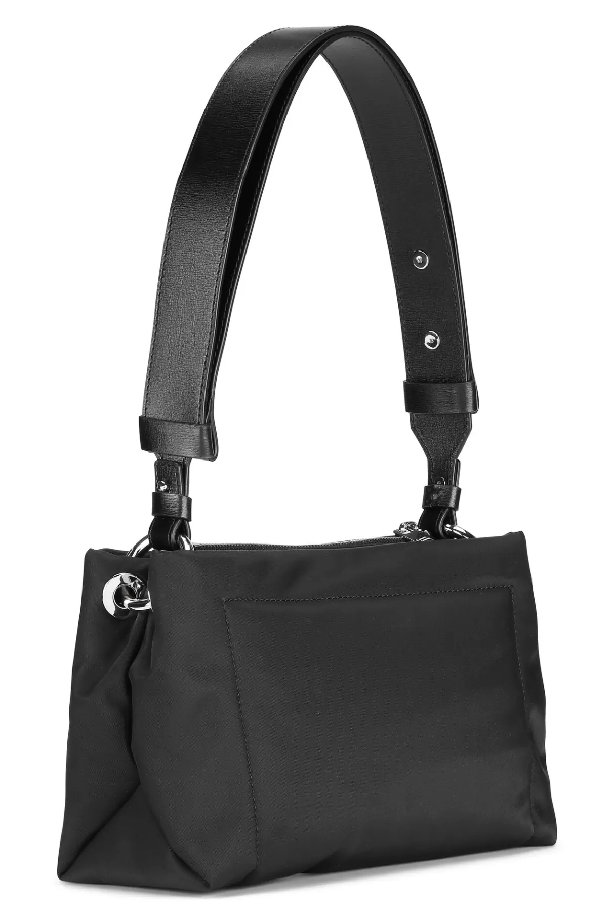 GANNI Schultertaschen<Gepolsterte Mittelgrose Baguette-Tasche Black