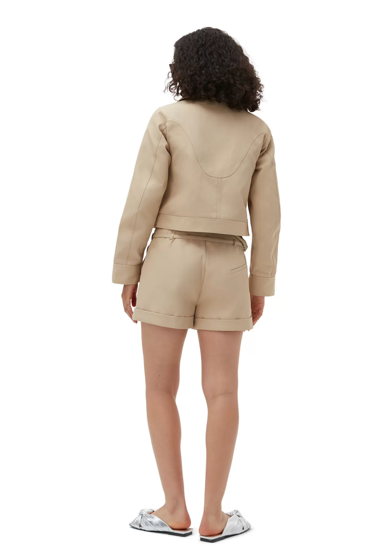 GANNI Shorts<Gurtelshorts Aus Heavy Twill Pale Khaki