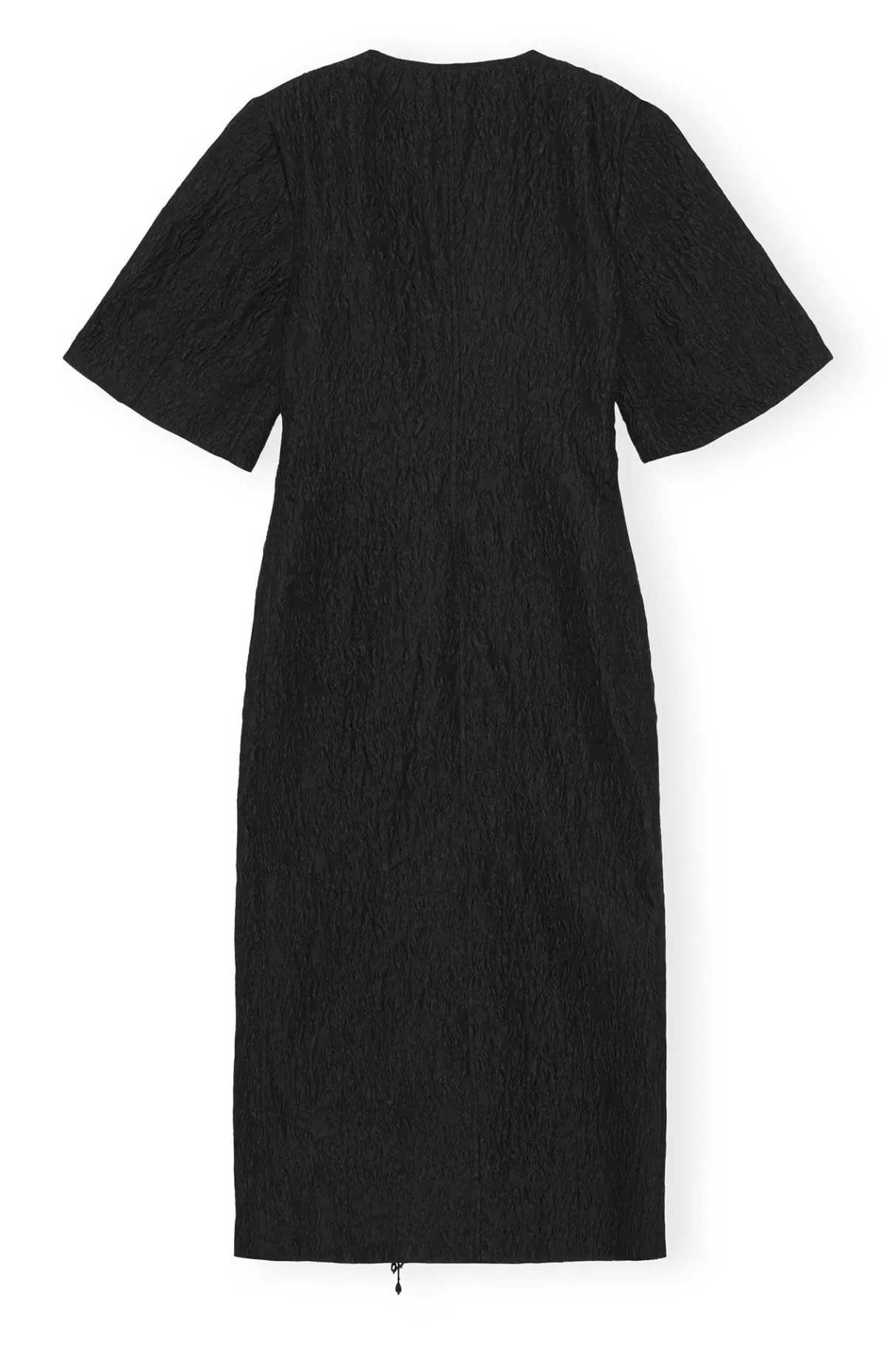 GANNI Kleider<Jacquard Organza Bead Fringe Wrap Dress Black