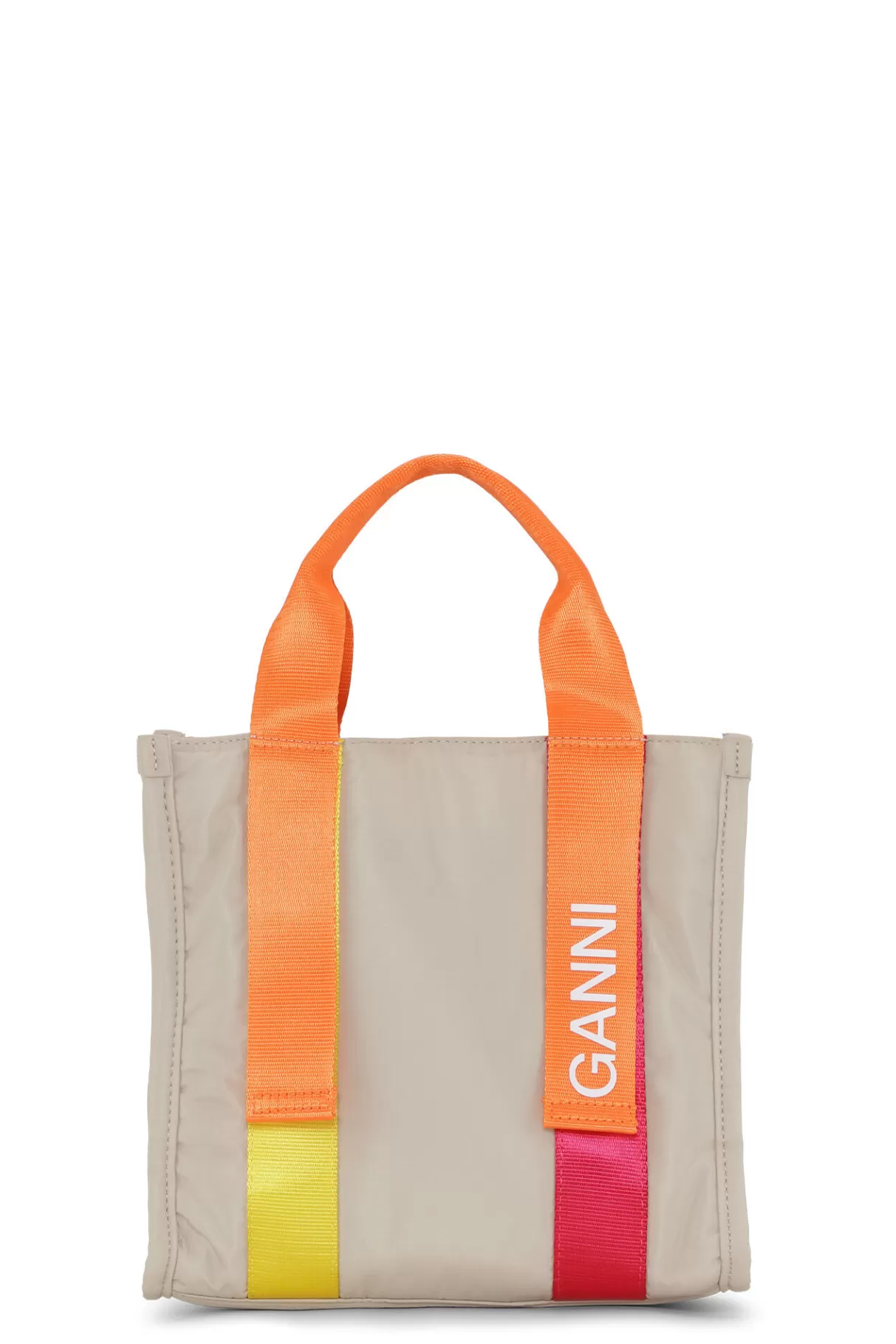 GANNI Handtasche<Kleine Beige Tragetasche Aus Tech-Gewebe Pale Khaki