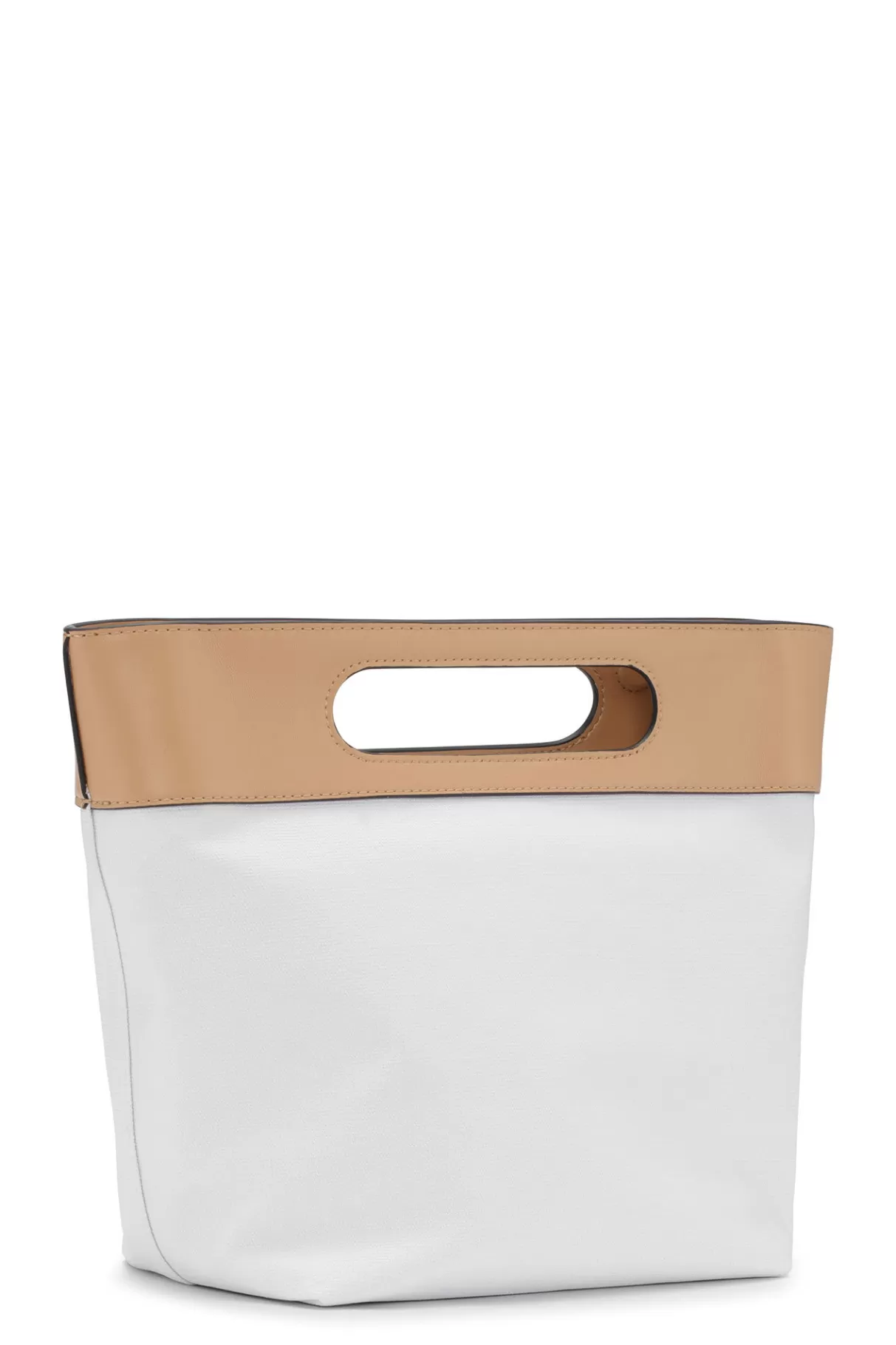 GANNI Handtasche<Kleine Canvas-Tragetasche „Peach“ Egret