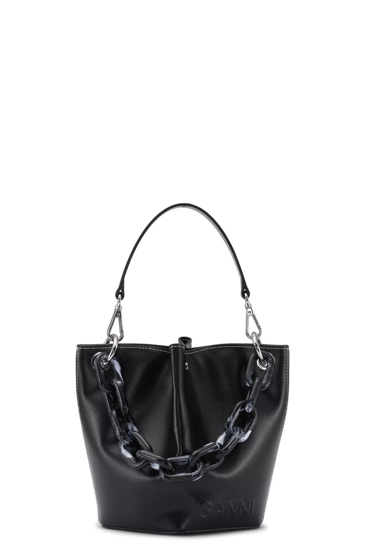 GANNI Handtasche<Kleine Diamond-Bucket-Bag Black