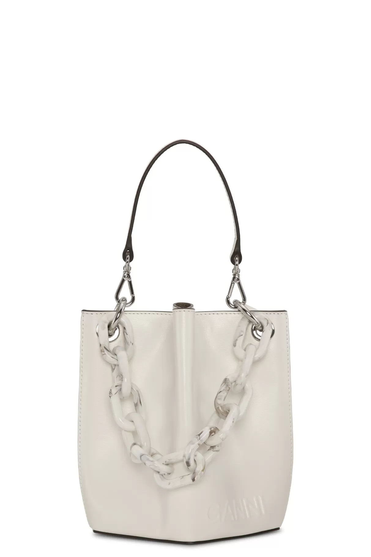 GANNI Handtasche<Kleine Diamond-Bucket-Bag Egret