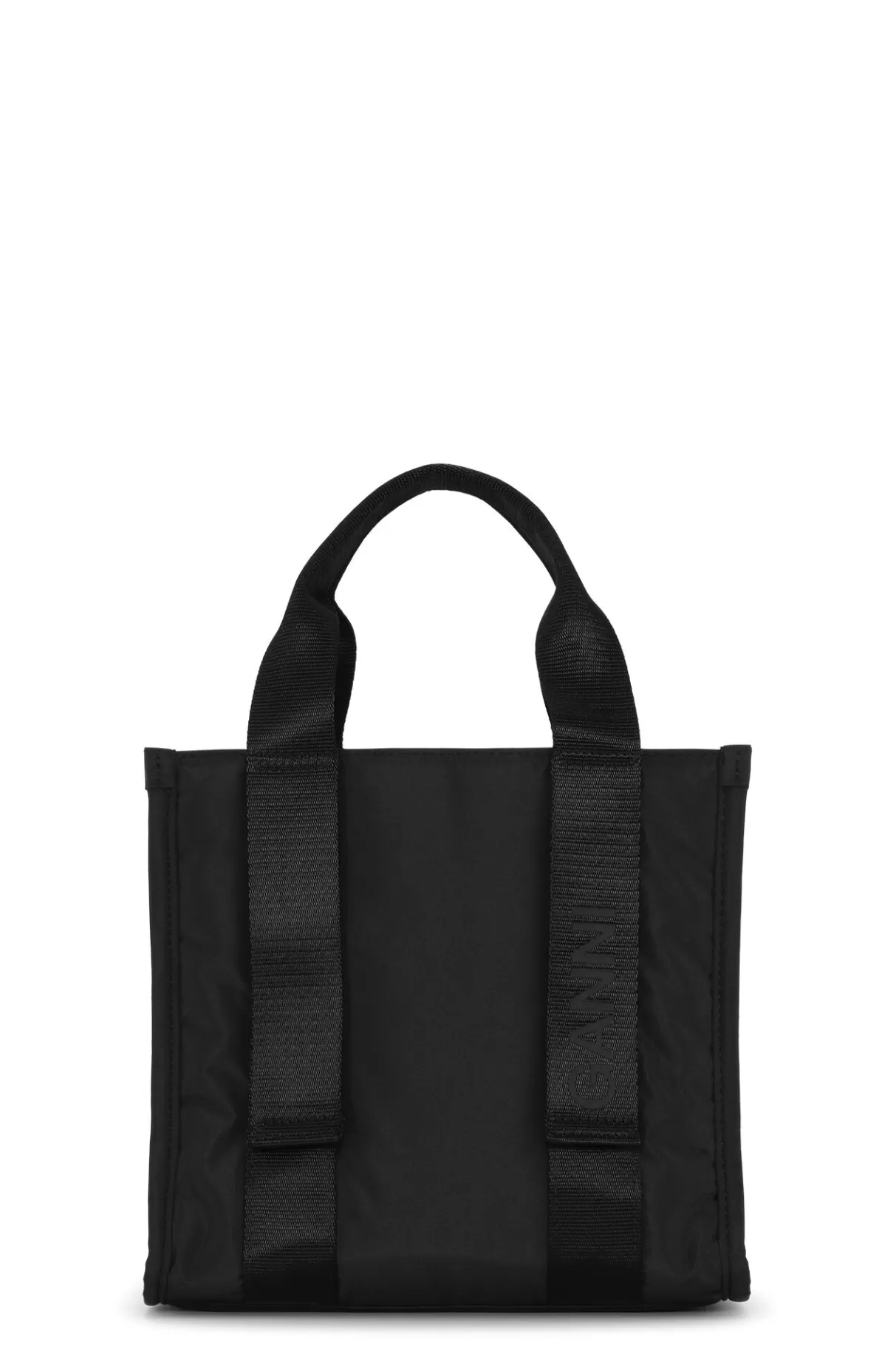 GANNI Handtasche<Kleine Schwarze Tragetasche Aus Tech-Gewebe Black