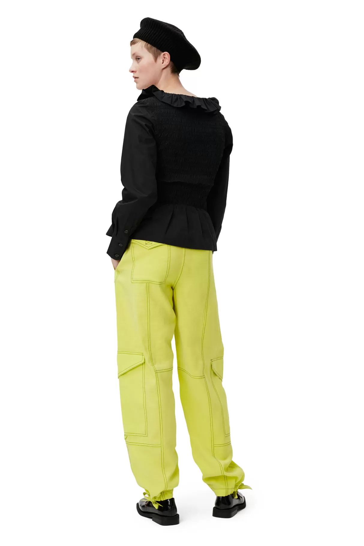 GANNI Hosen<Leichte Pocket-Slub-Hose Sulphur Spring