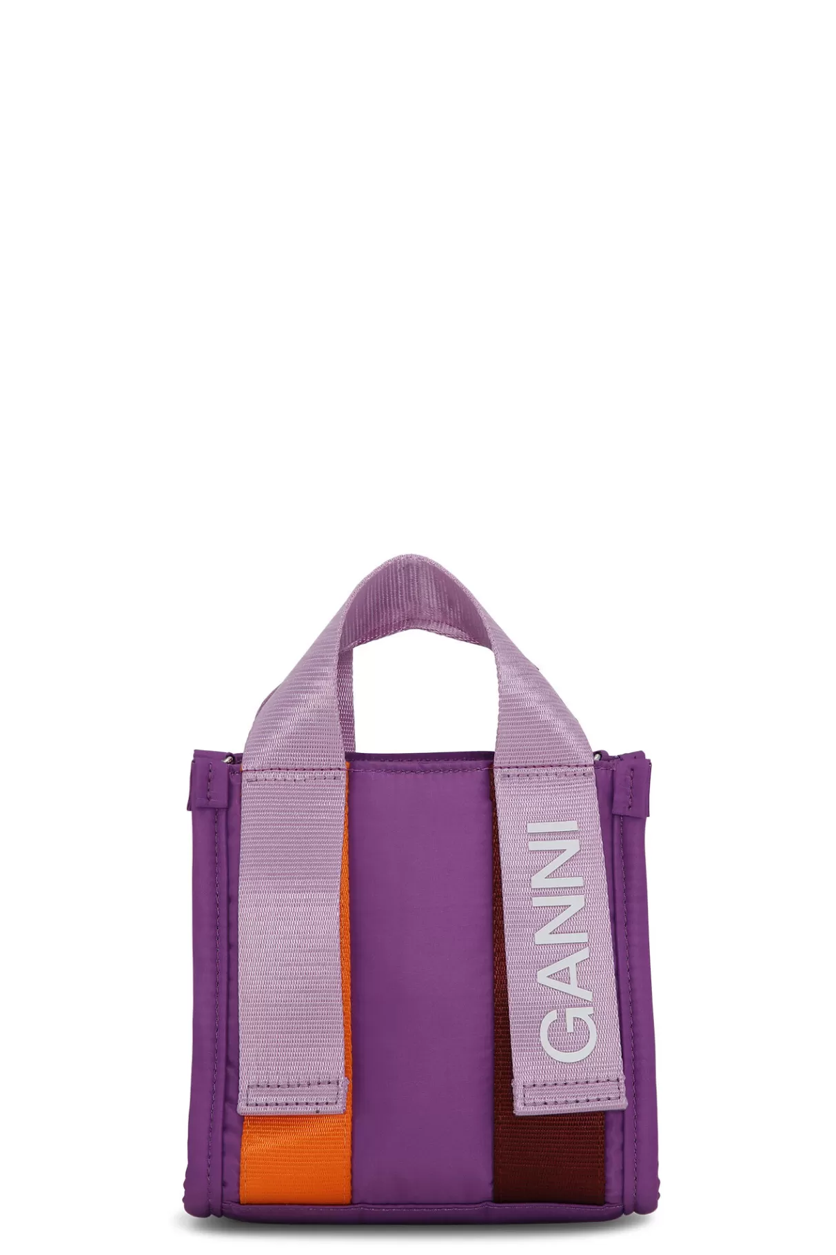 GANNI Handtasche<Lila Mini-Tragetasche Aus Tech-Gewebe Purple Wine