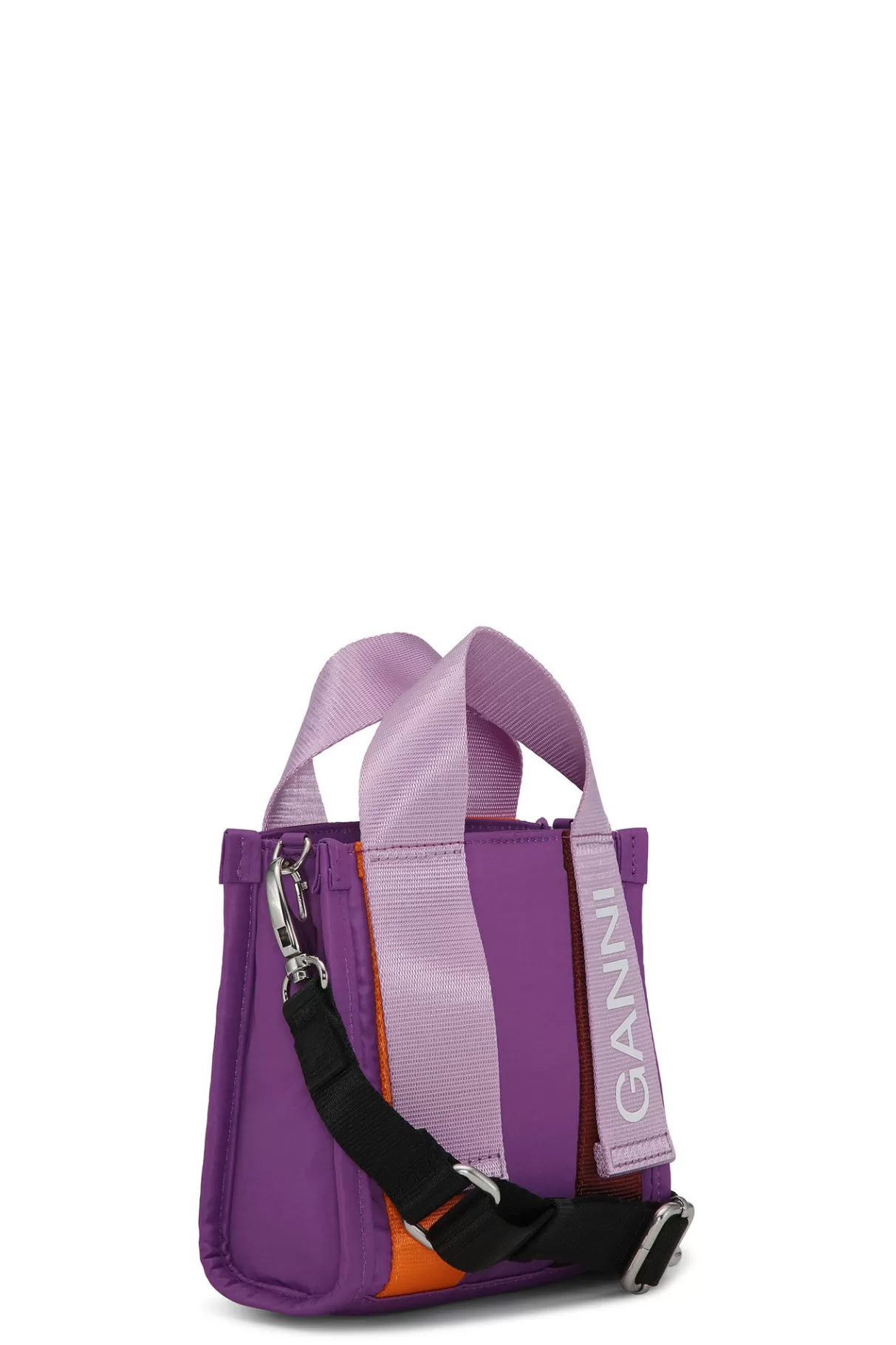 GANNI Handtasche<Lila Mini-Tragetasche Aus Tech-Gewebe Purple Wine