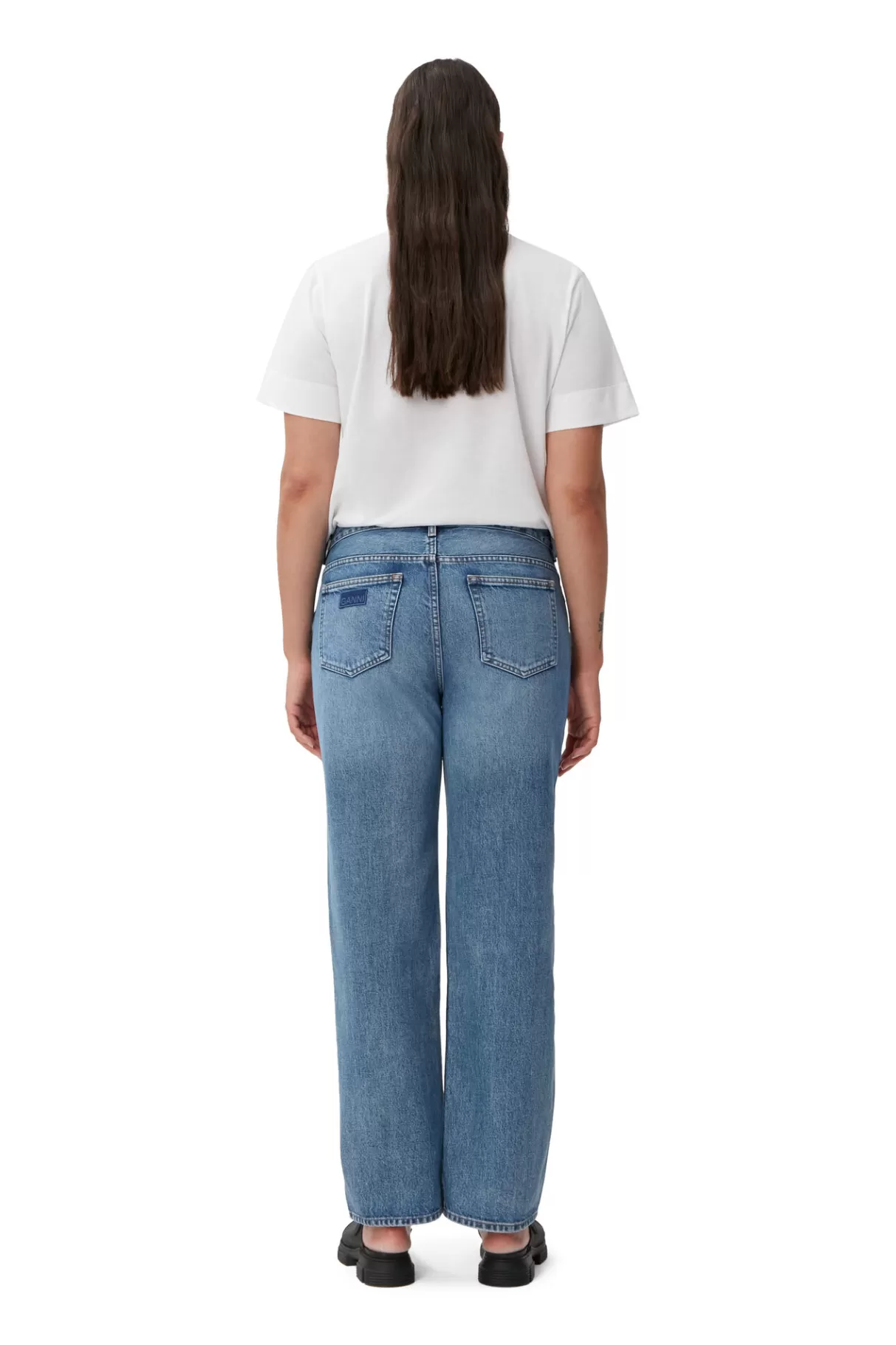 GANNI Hosen<Lovy Jeans Mid Blue Vintage