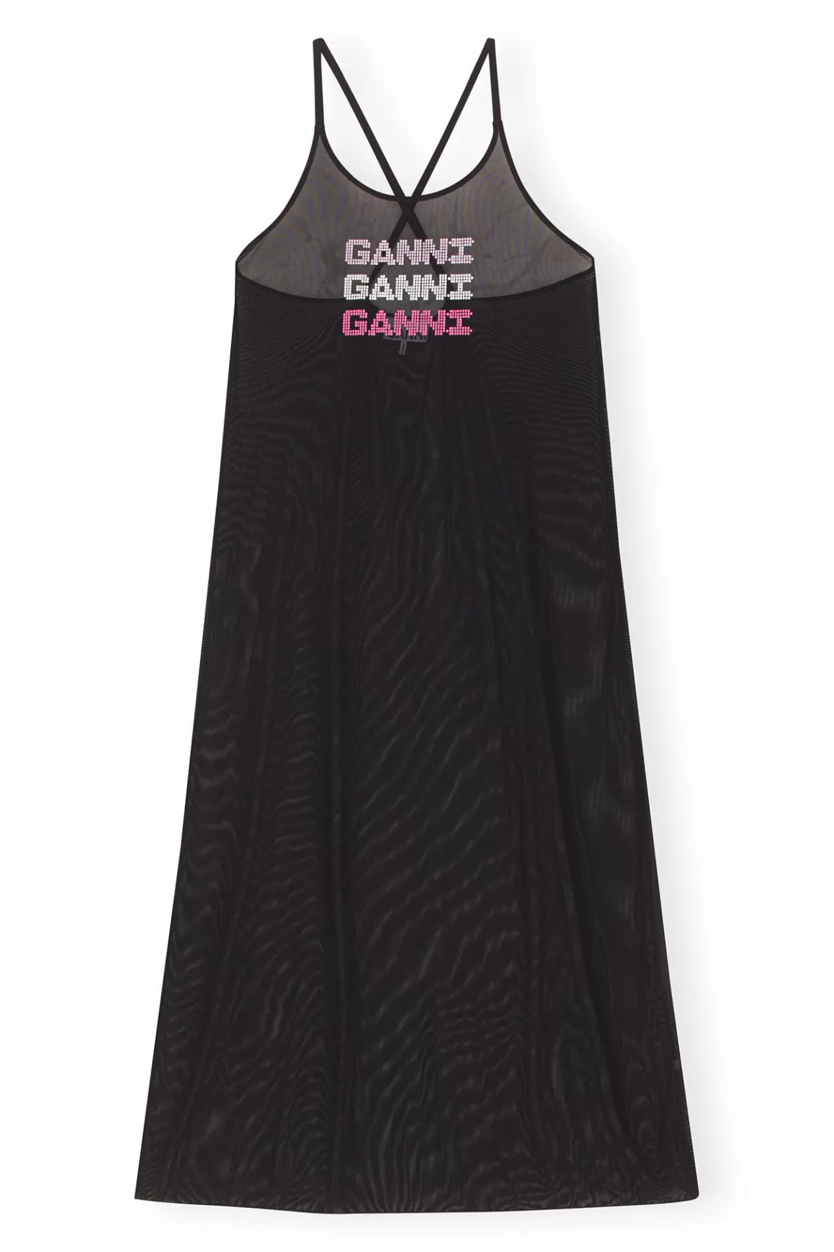 GANNI Bademode<Mesh Cover Up Slip Dress Black