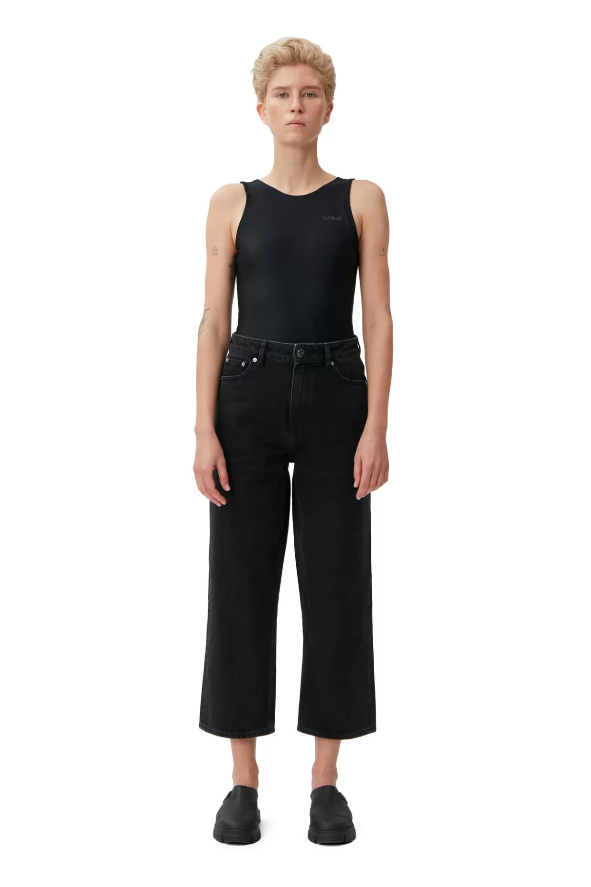 GANNI Hosen<Misy Jeans Washed Black/Black