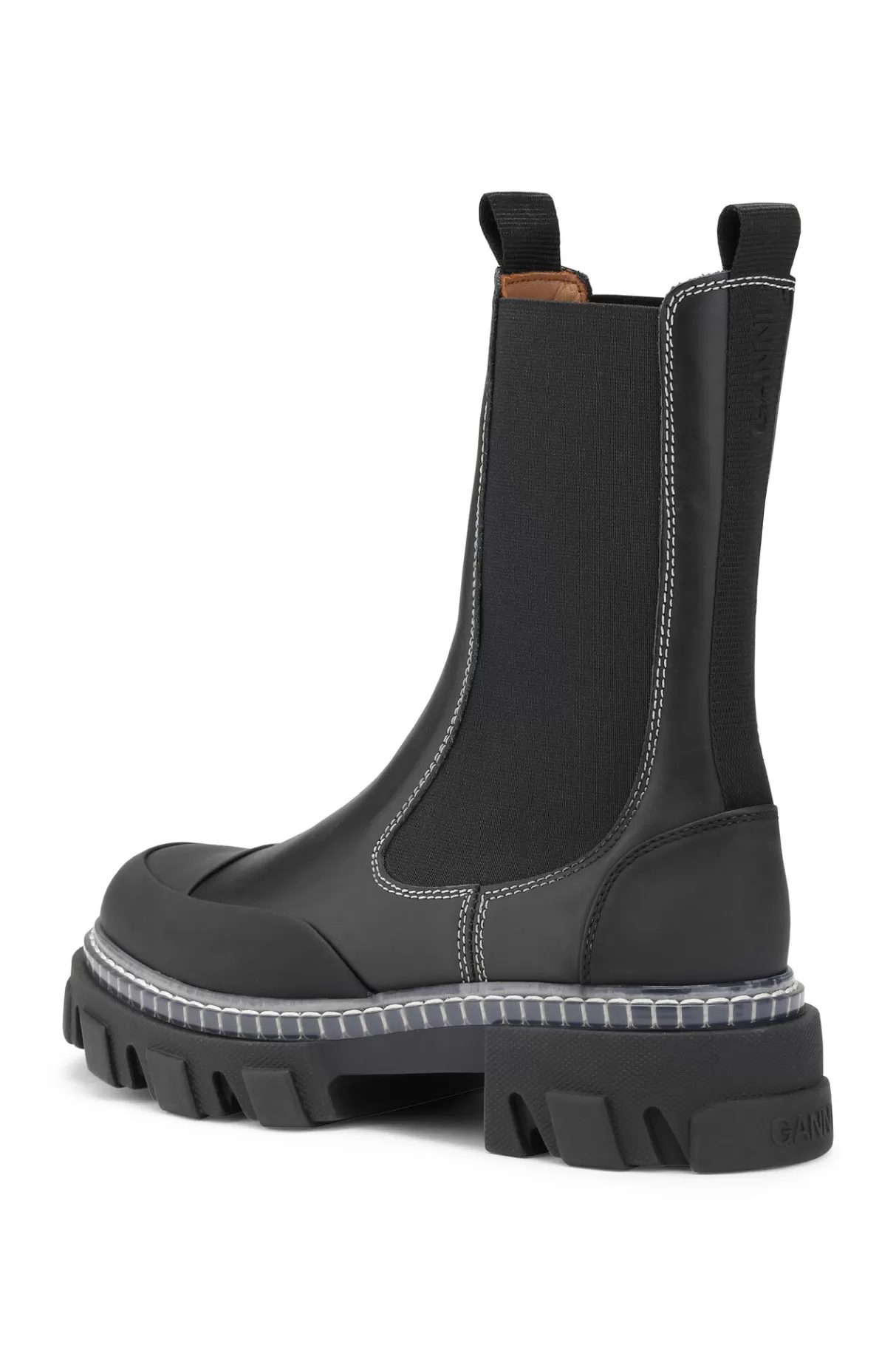 GANNI Stiefel<Mittelhohe Chelsea-Stiefel Mit Stollen Black