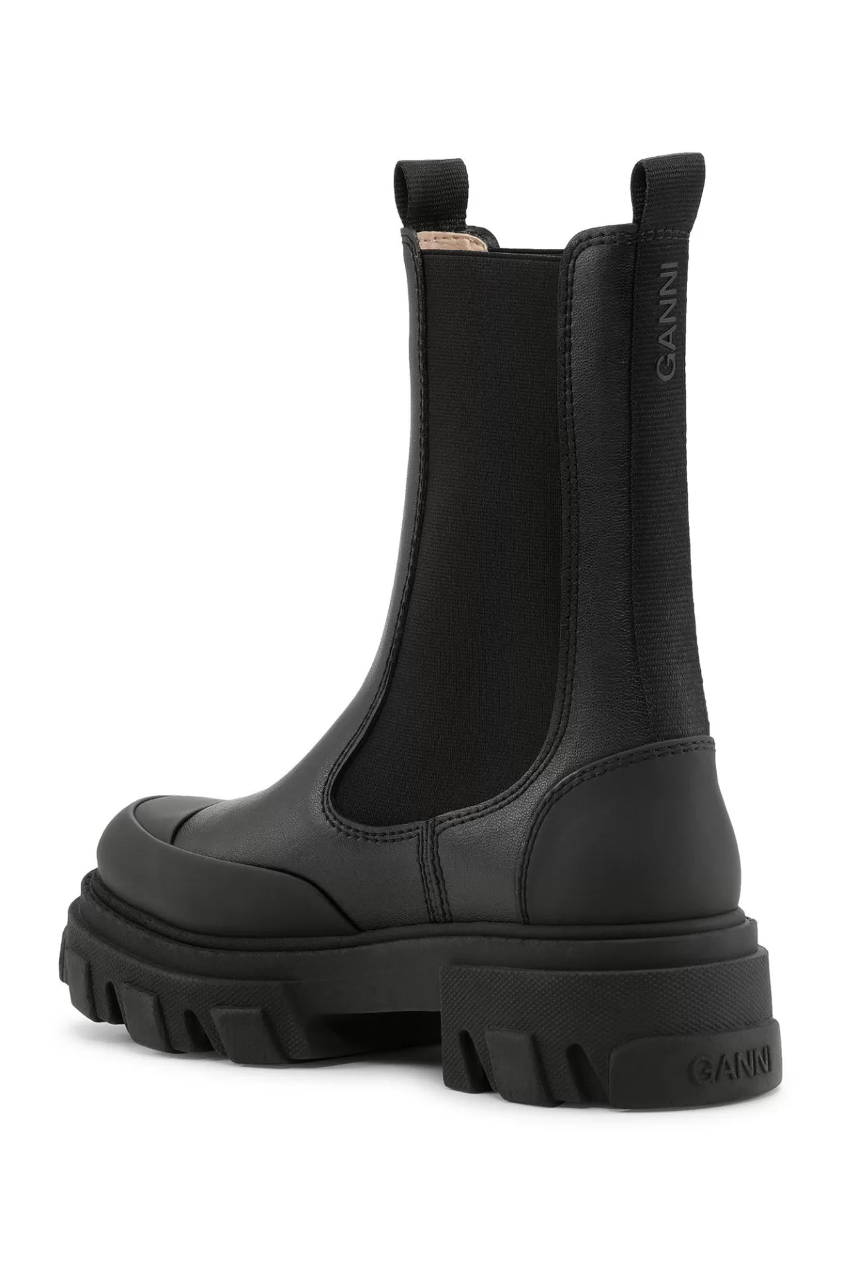 GANNI Stiefel<Mittelhohe Ohoskin-Chelsea-Stiefel Mit Profil Black