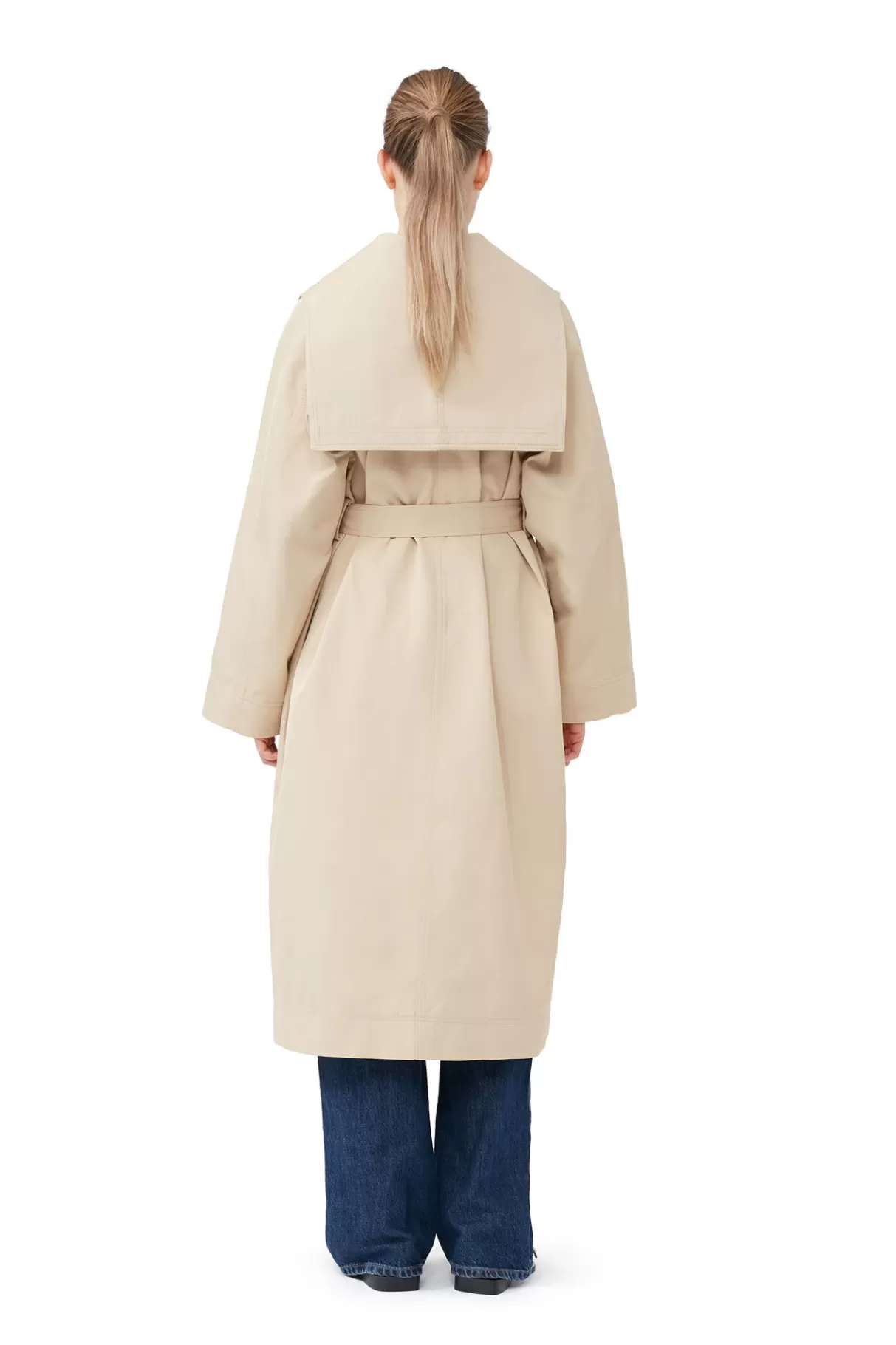 GANNI Mäntel & Jacken<Oversize-Trenchcoat Aus Heavy Twill Pale Khaki