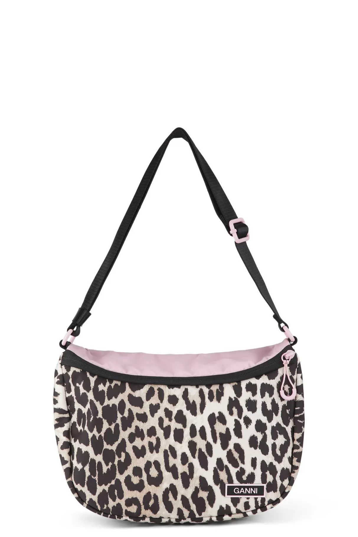 GANNI Umhangetasche<Recycelte Reporter-Tasche Leopard