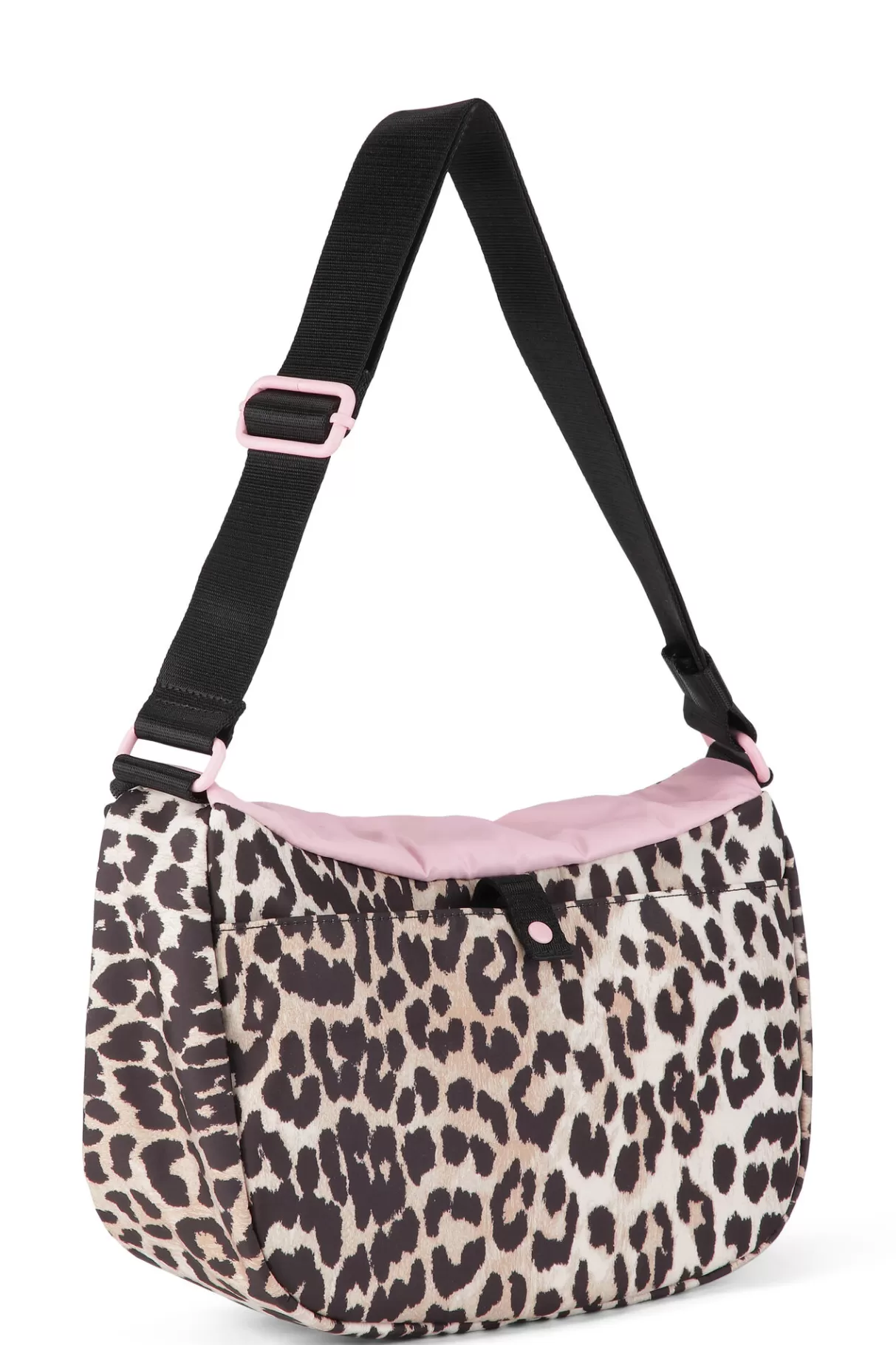 GANNI Umhangetasche<Recycelte Reporter-Tasche Leopard