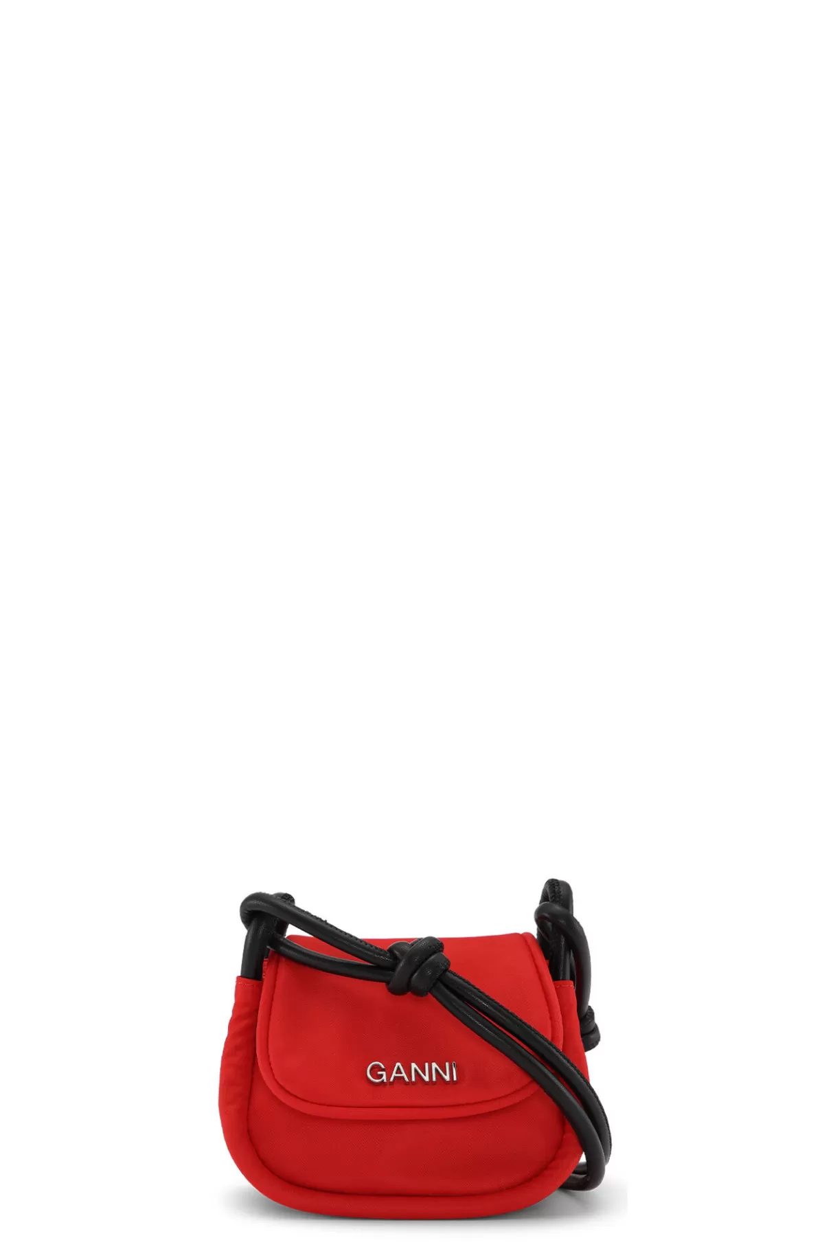 GANNI Handtasche<Rote Umklappbare Tasche Mit Knoten Fiery Red