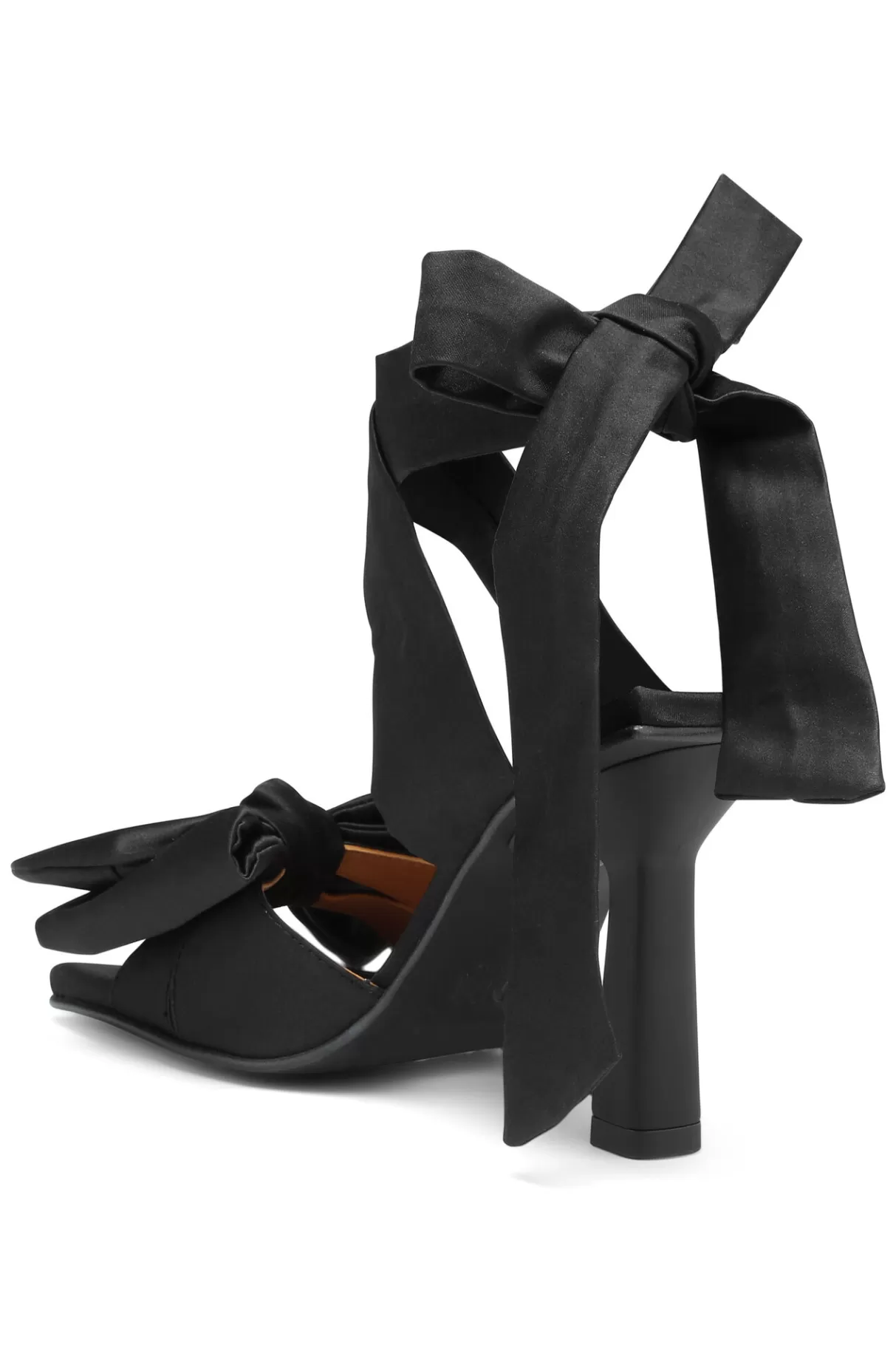 GANNI Absatzschuhe<Sandalen Mit Hohem Absatz Und Sanfter Schleife Black