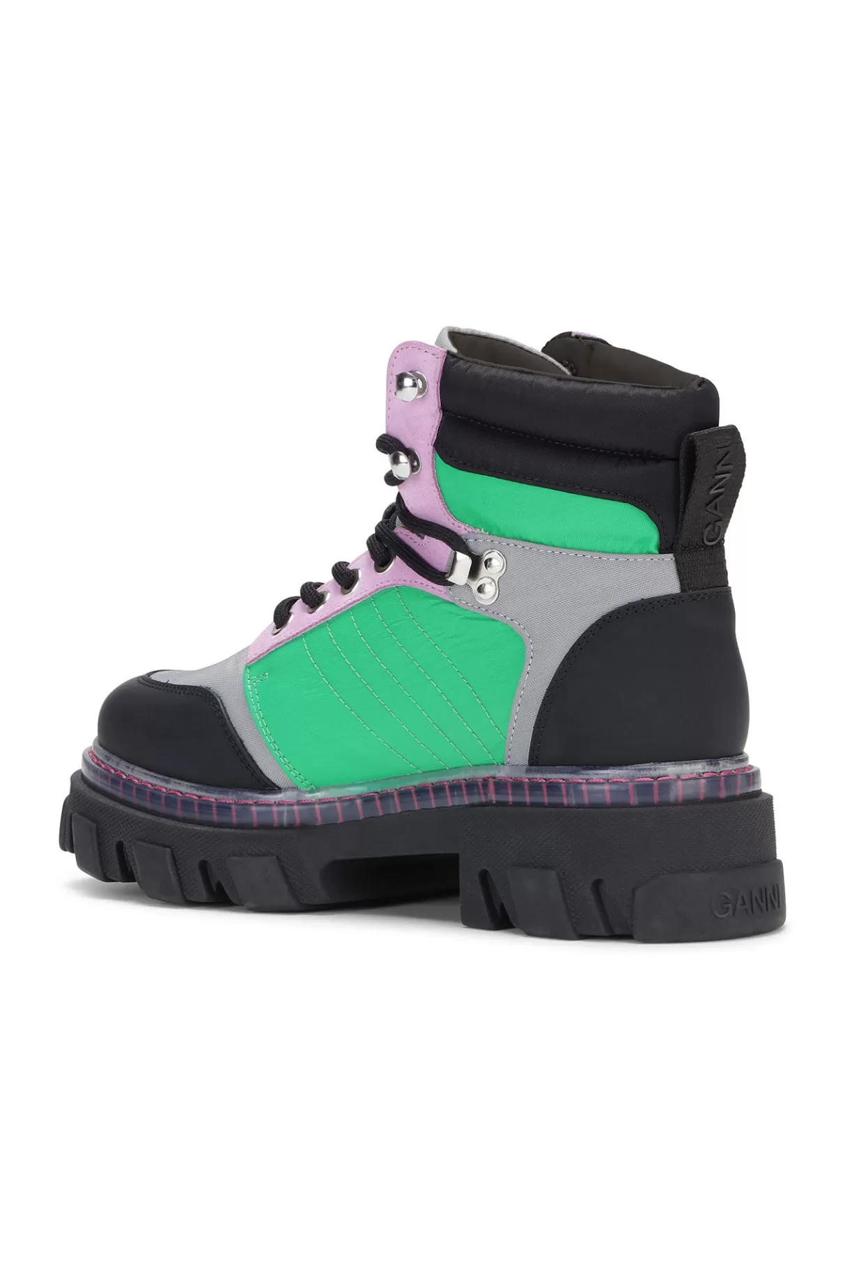 GANNI Stiefel<Schnurbarere Wanderstiefel Kelly Green