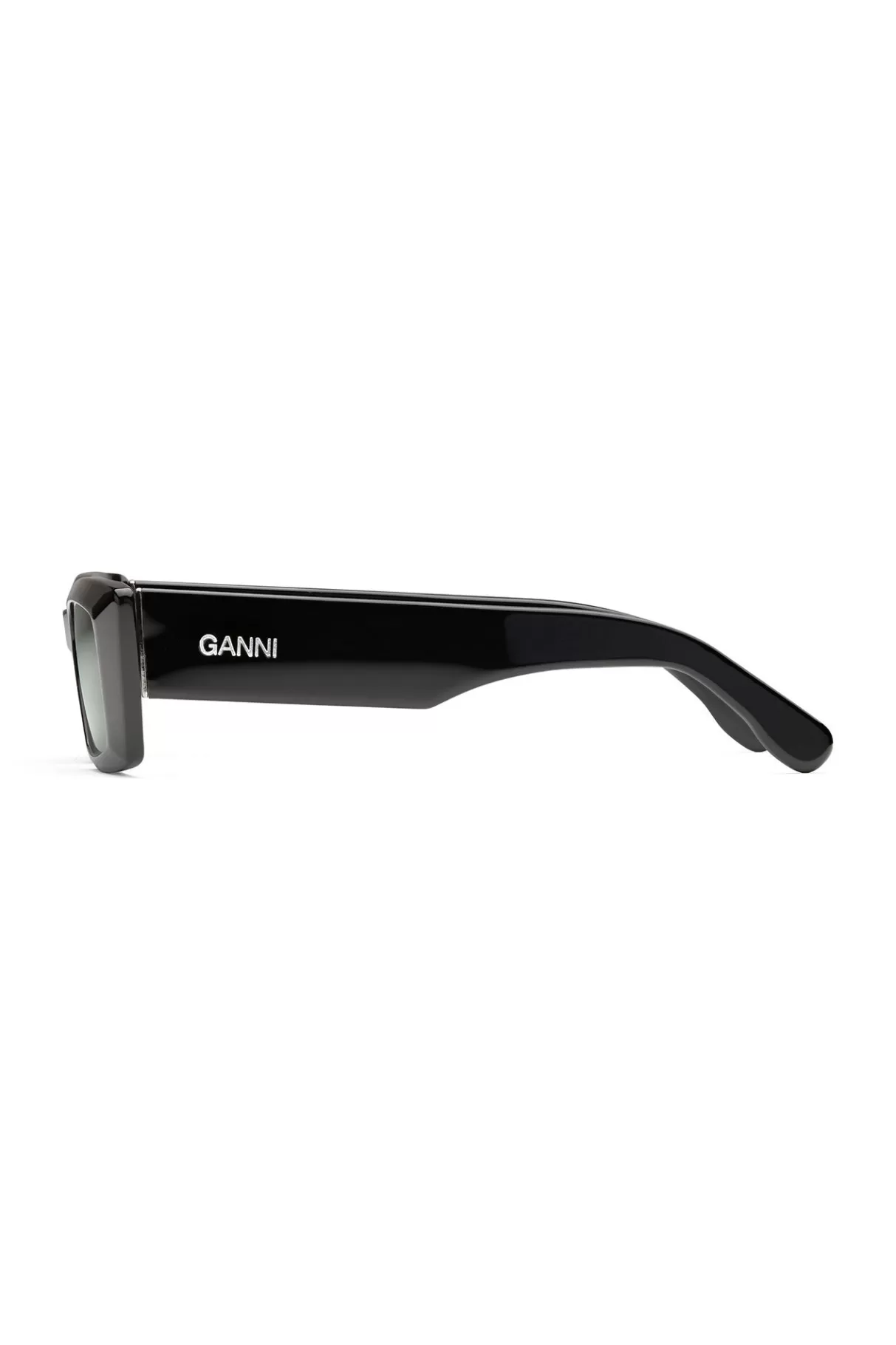 GANNI Sonnenbrillen<Schwarze Rechteckige Sonnenbrille Black