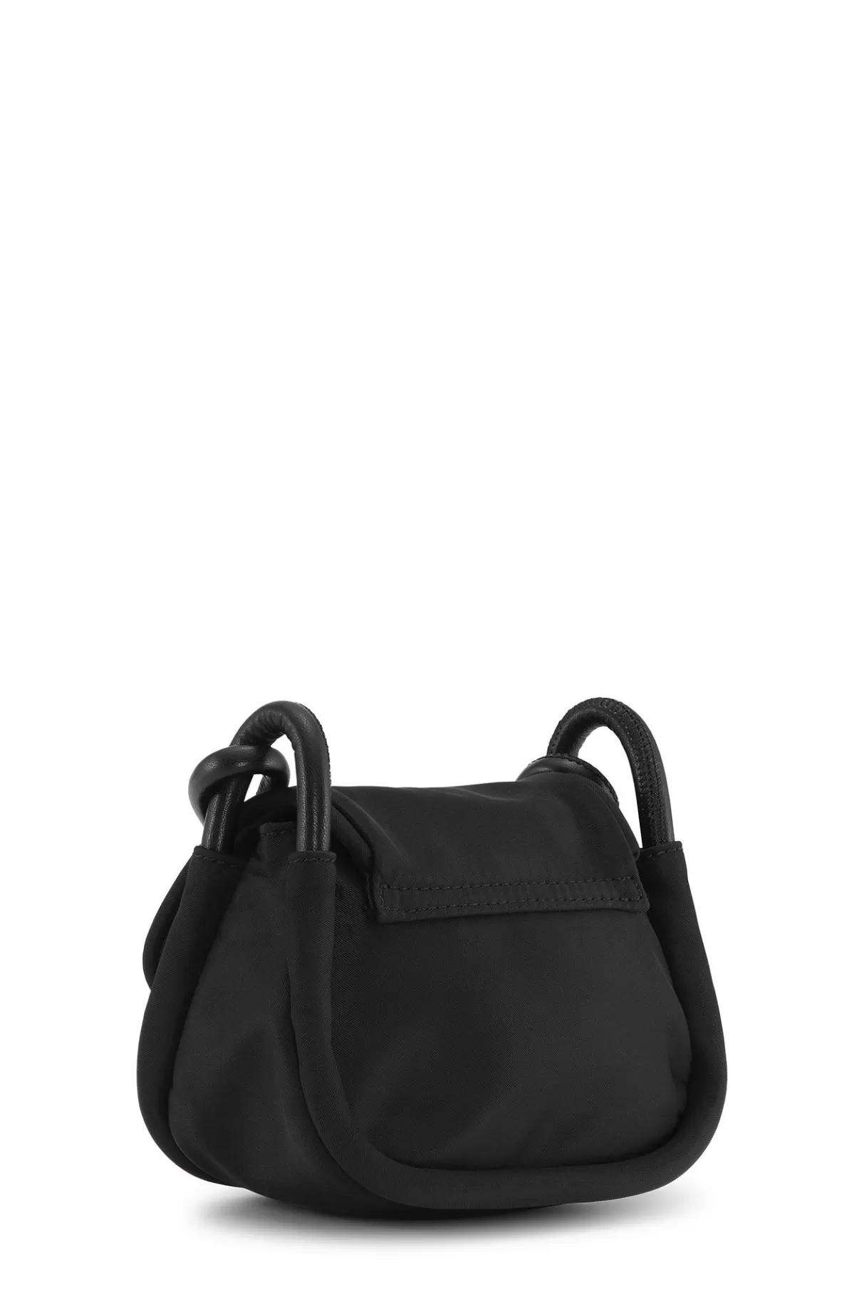 GANNI Handtasche<Schwarze Umklappbare Tasche Mit Knoten Black