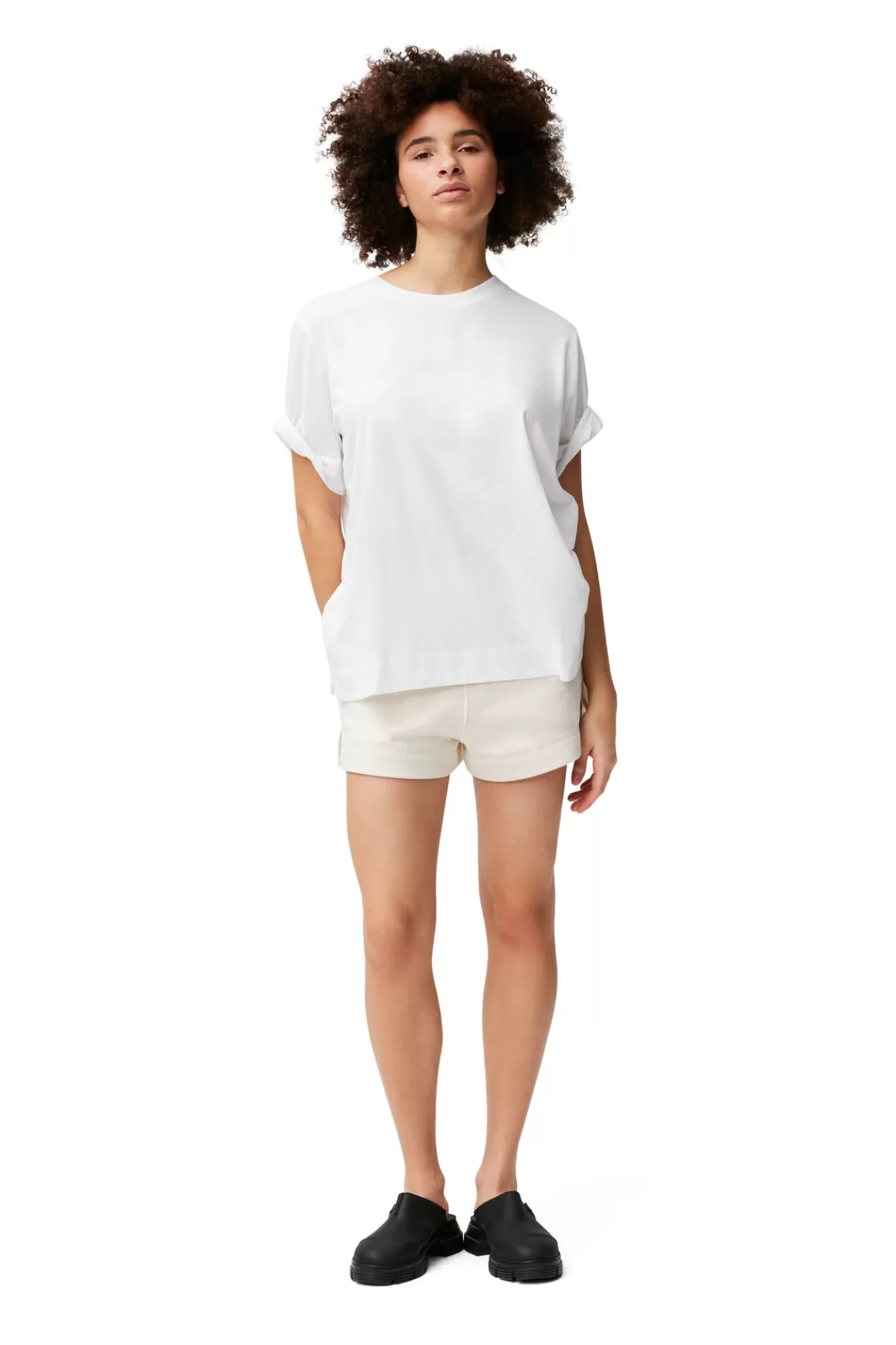 GANNI Shorts<Shorts Mit Kordelzug Egret