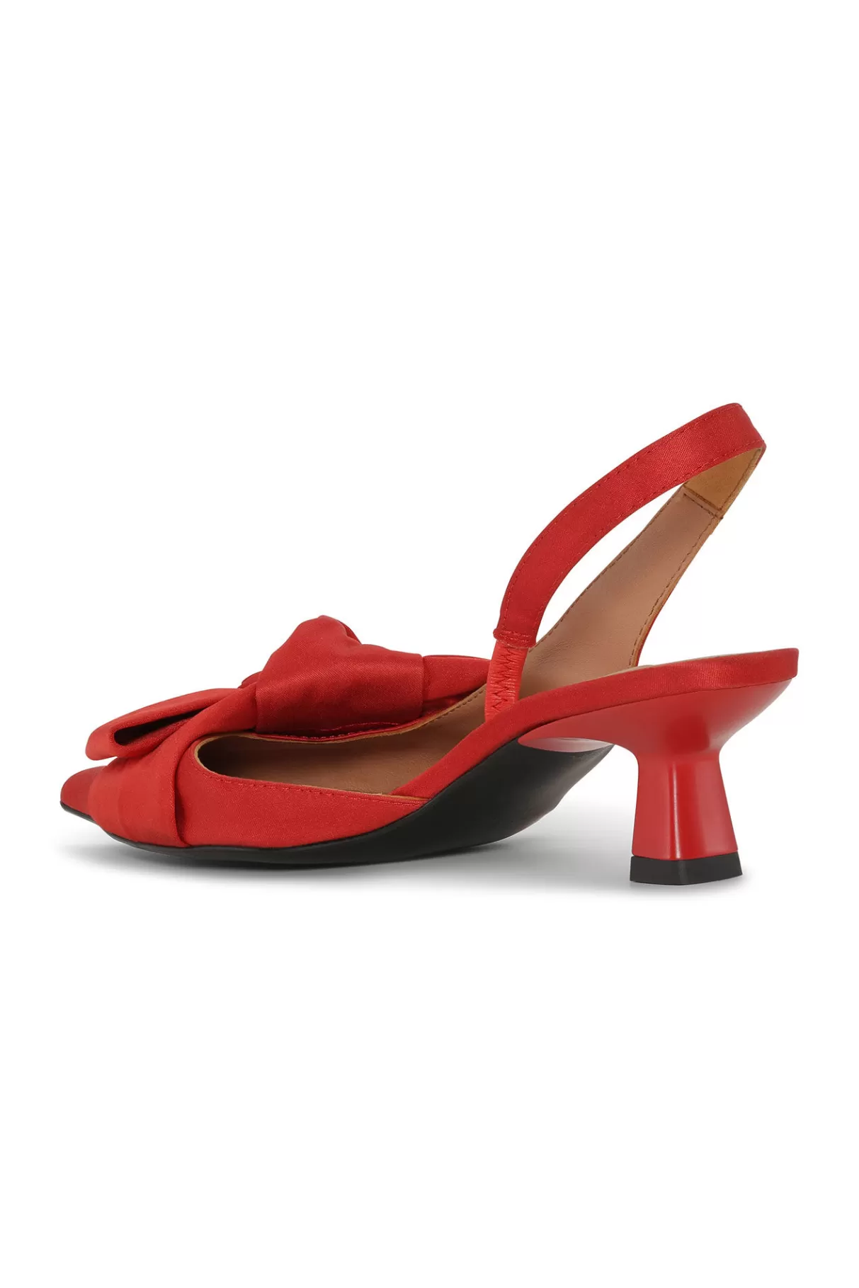 GANNI Absatzschuhe<Slingback-Pumps Mit Weicher Schleife In Rot Racing Red