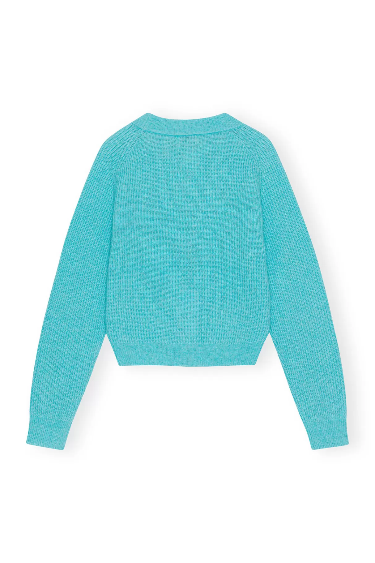 GANNI Strickwaren<Soft Wool Cardigan Solid Blue Curacao