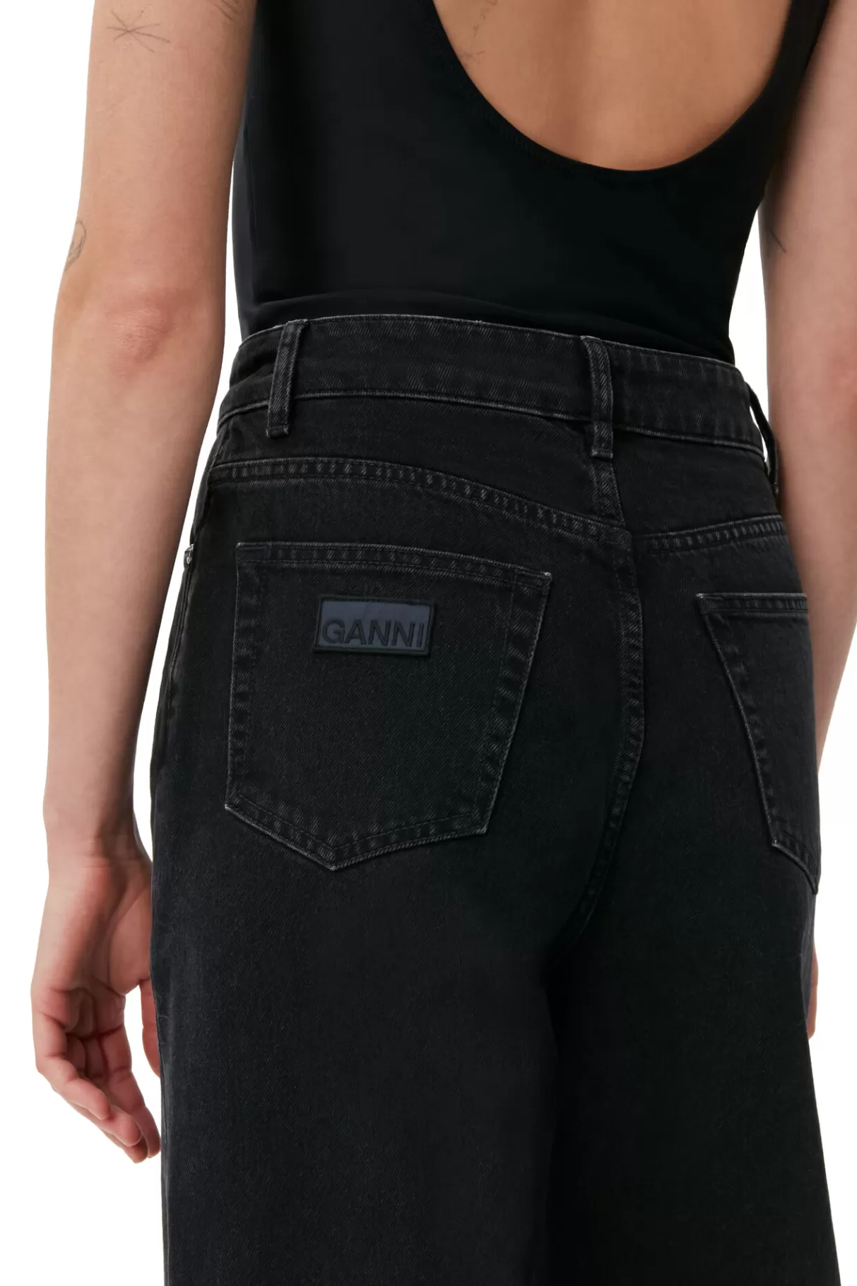 GANNI Hosen<Stary Jeans Washed Black/Black