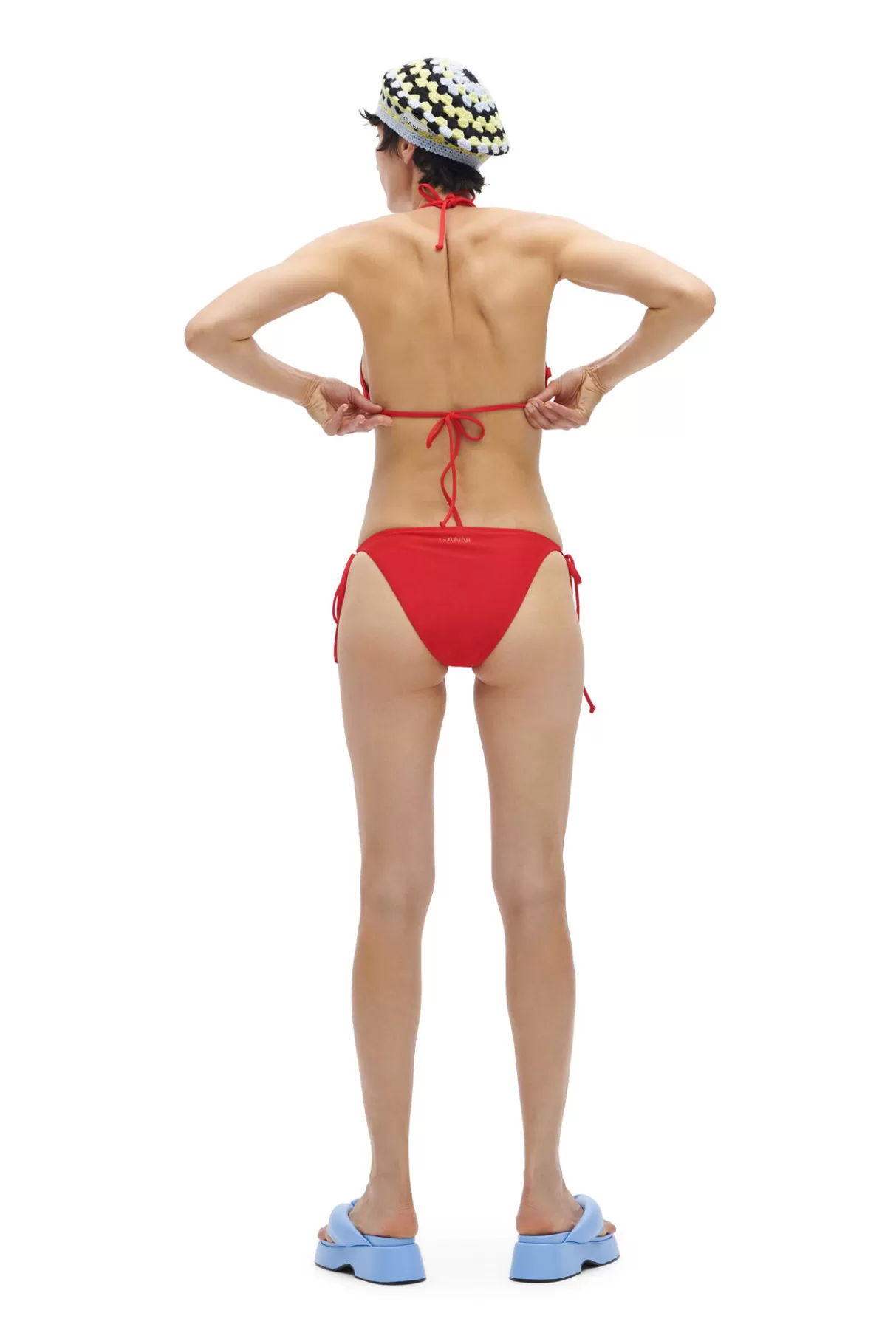 GANNI Bademode<String-Bikinioberteil High Risk Red