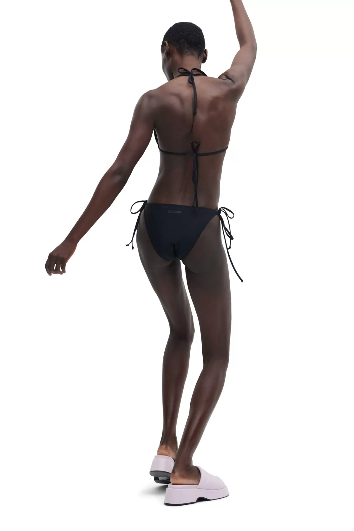 GANNI Bademode<String-Bikiniunterteil Black