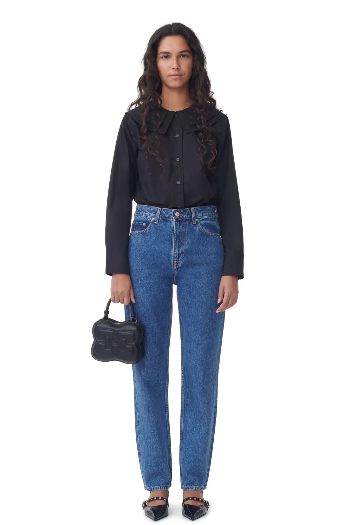 GANNI Hosen<Swigy Jeans Mid Blue Stone