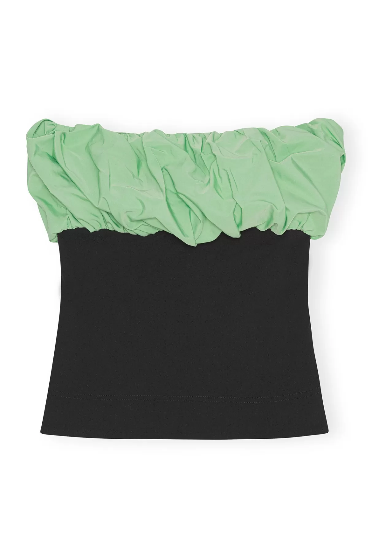 GANNI Tops<Taffeta Mix Top Black