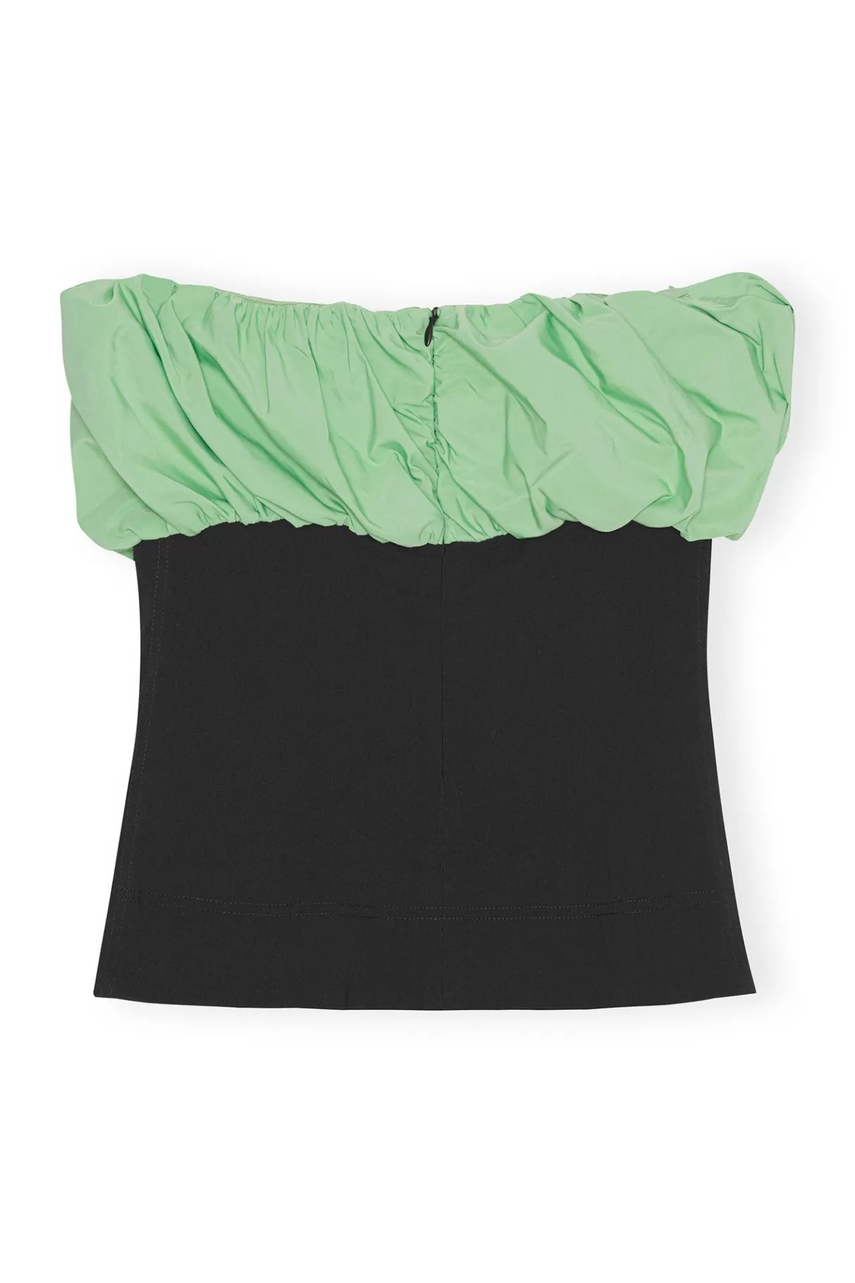 GANNI Tops<Taffeta Mix Top Black